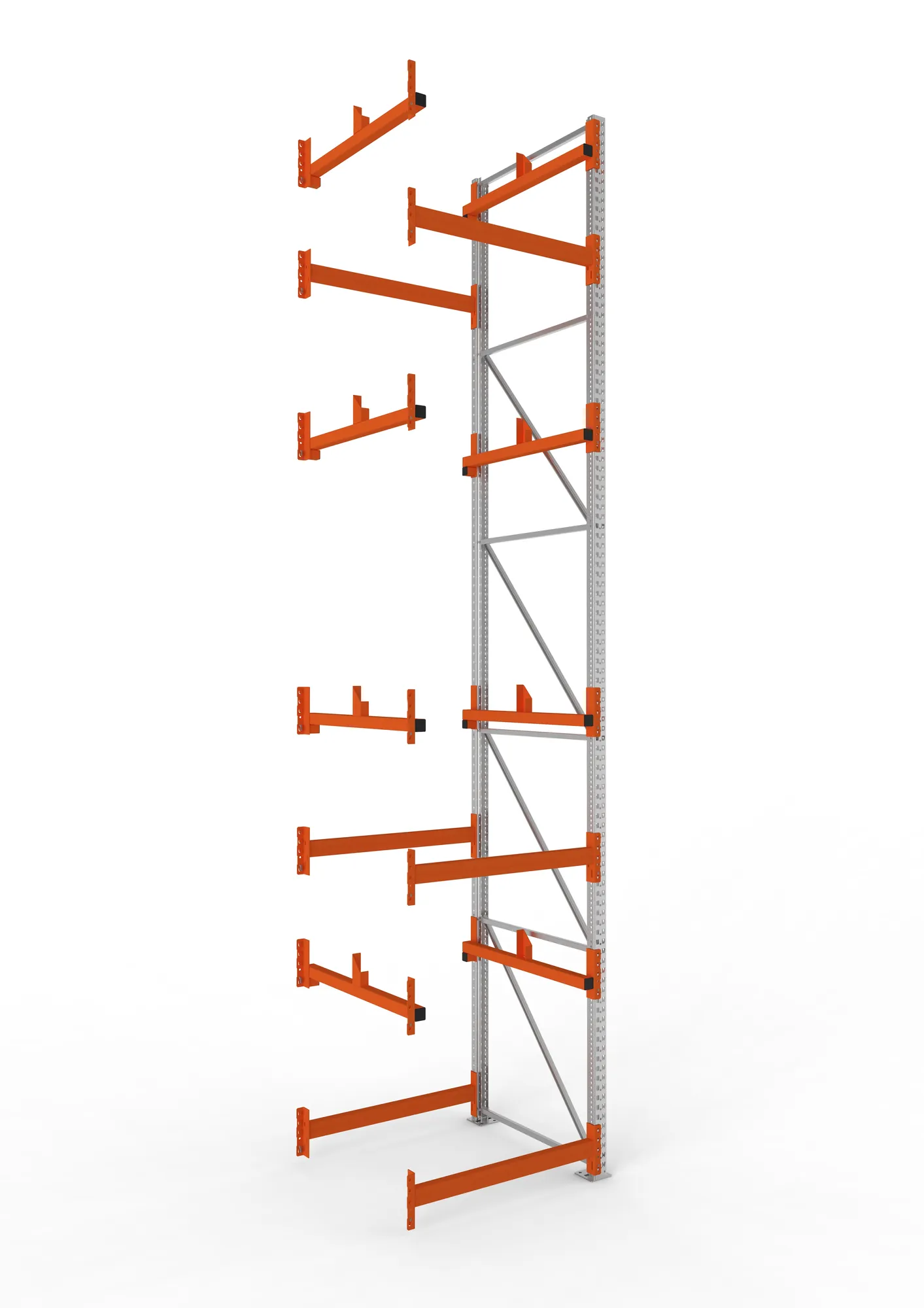 META MULTIPAL | Kabeltrommelregal | Anbauregal | 5500 x 1100 x 1100 mm | Feldlast 5500 kg | 2 Ebenen | Typ 1 | verzinkt