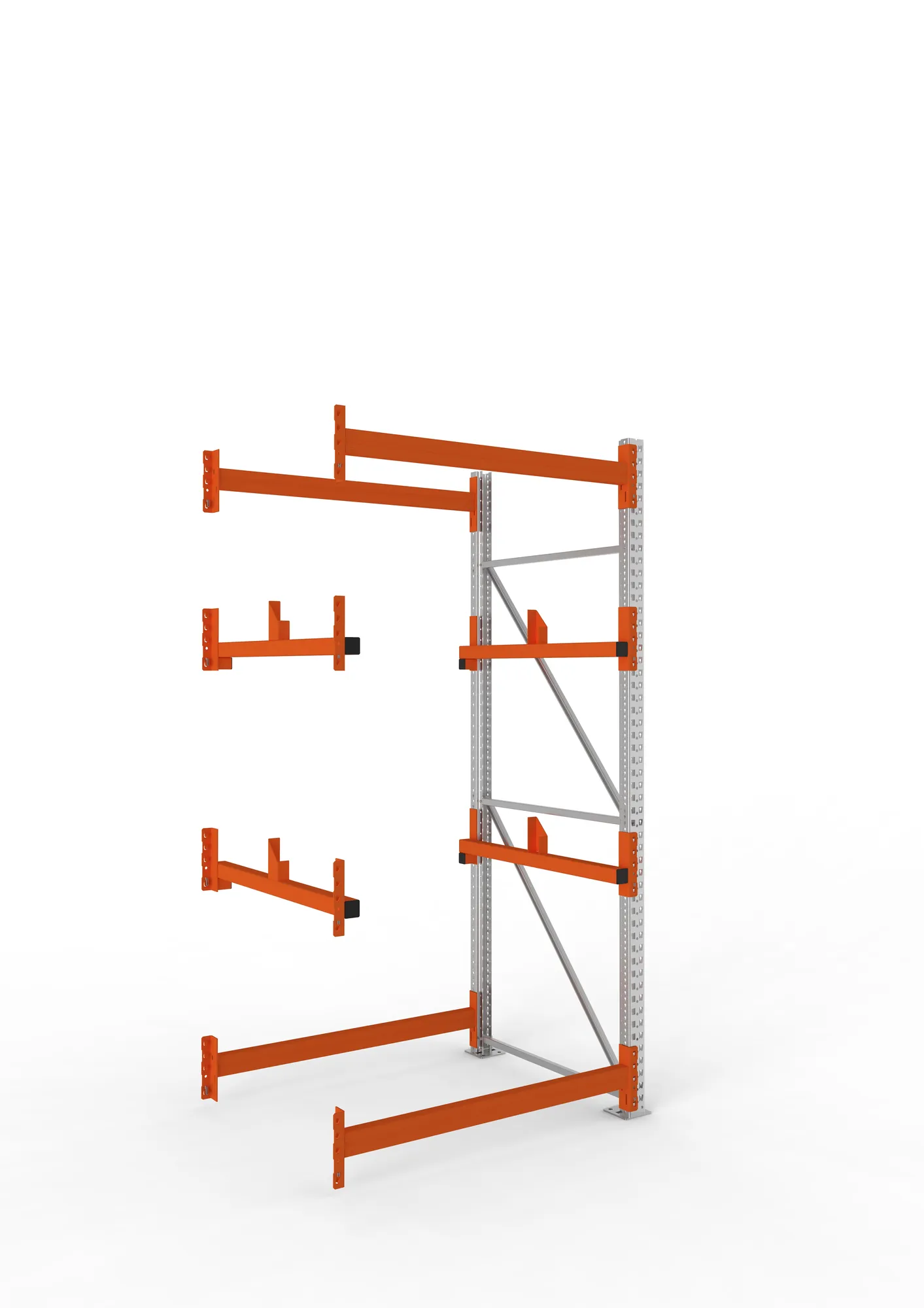 META MULTIPAL | Kabeltrommelregal | Anbauregal | 2700 x 1300 x 1100 mm | Feldlast 4000 kg | 2 Ebenen | Typ 1 | verzinkt
