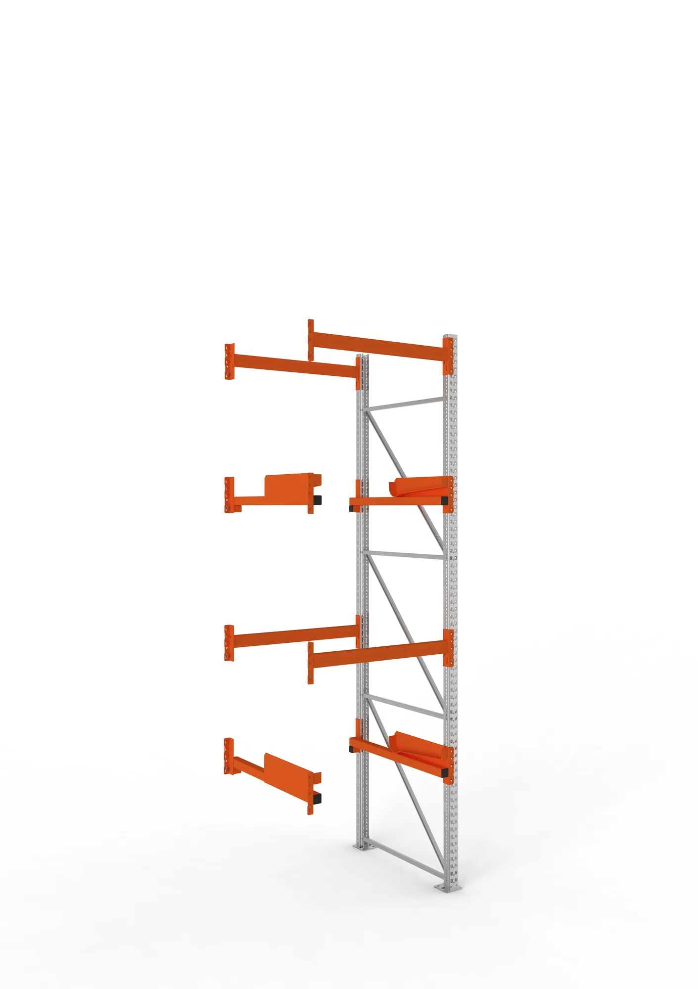 META MULTIPAL | Kabeltrommelregal | Anbauregal | 3800 x 1100 x 1100 mm | Feldlast 4000 kg | 2 Ebenen | Typ 2 | verzinkt