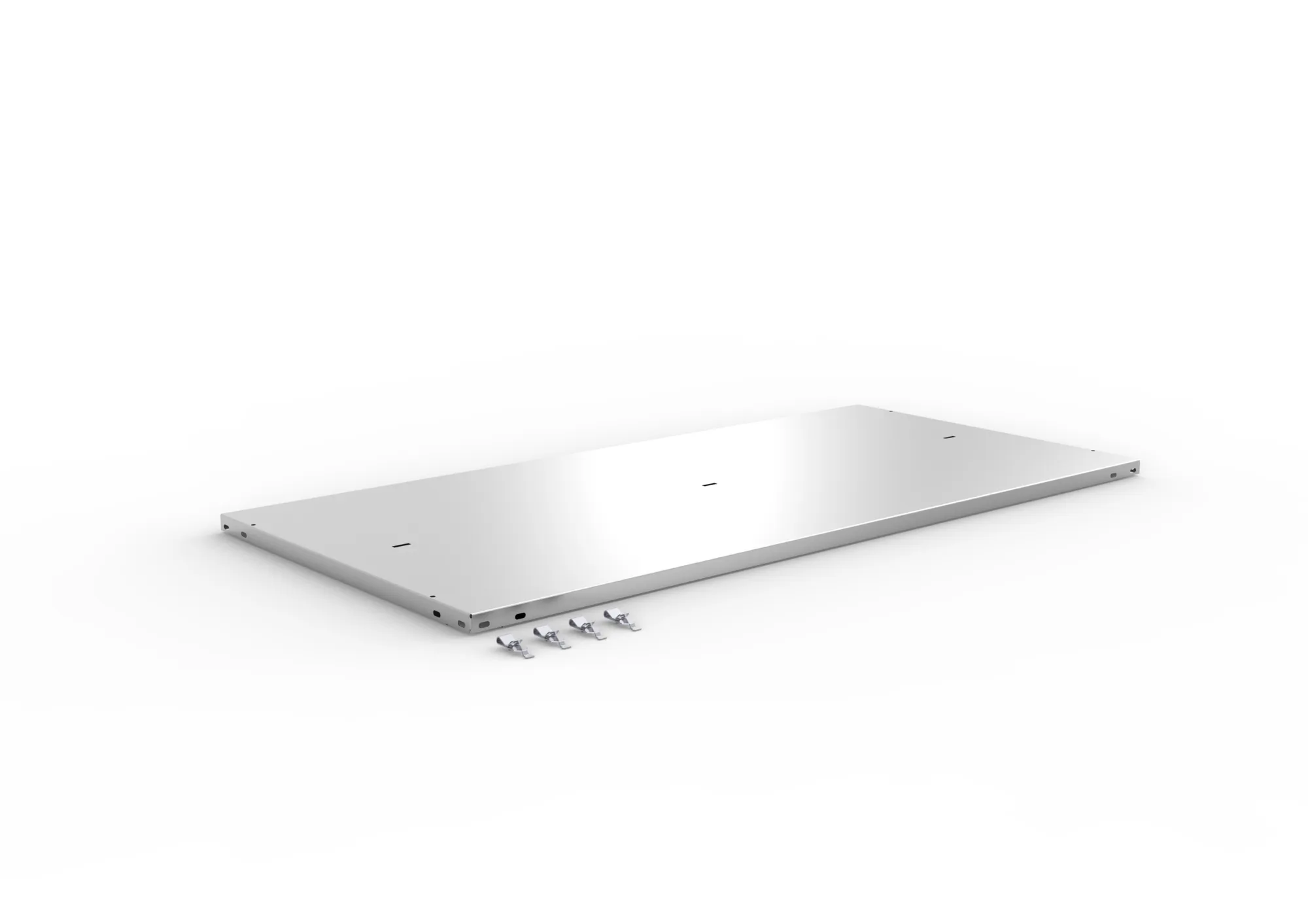 Compact top shelf 1250 x 600 pre-galv. with clips