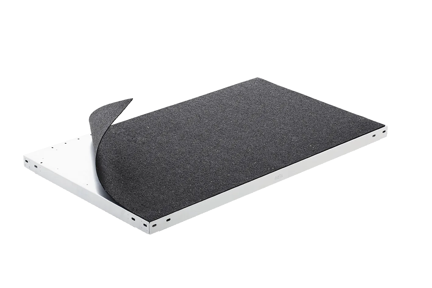 Quick ribbed rubber inlay mat 3 x 595 x 995 black
