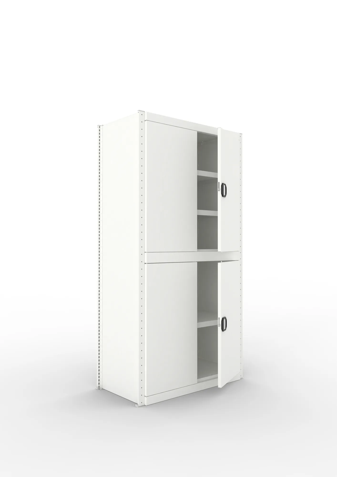Quick cupboard 2xhalf door St 6xS1000 2000x1000x50 0 RAL7035