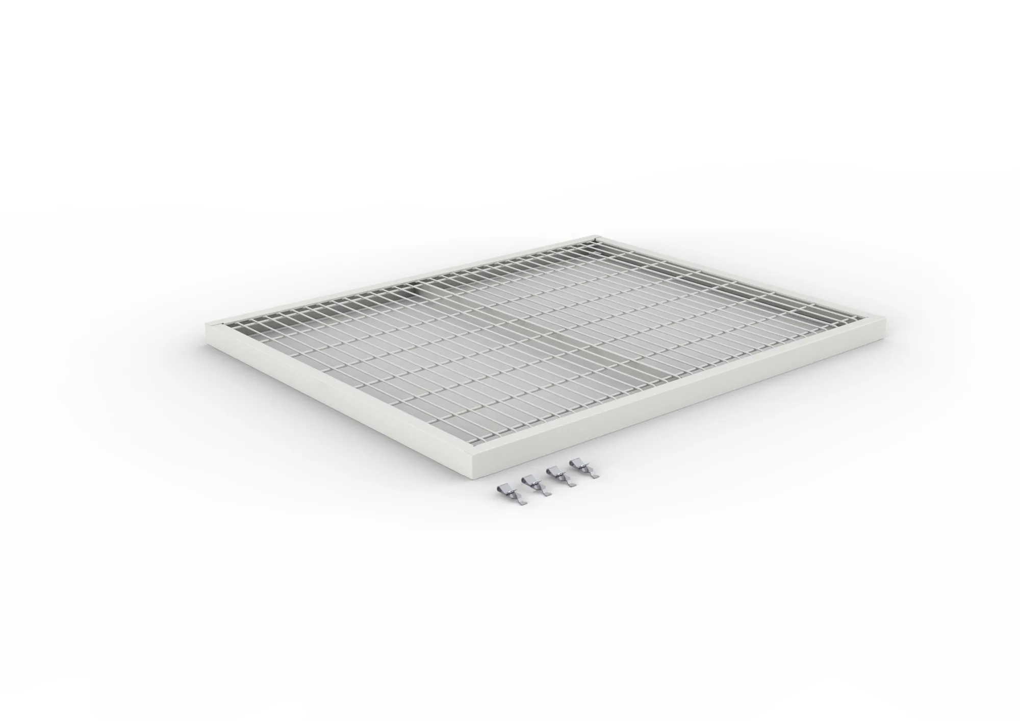 Additional mesh shelf 150 1000 x 800 galv. cpl. incl. 4 mesh shelf clips