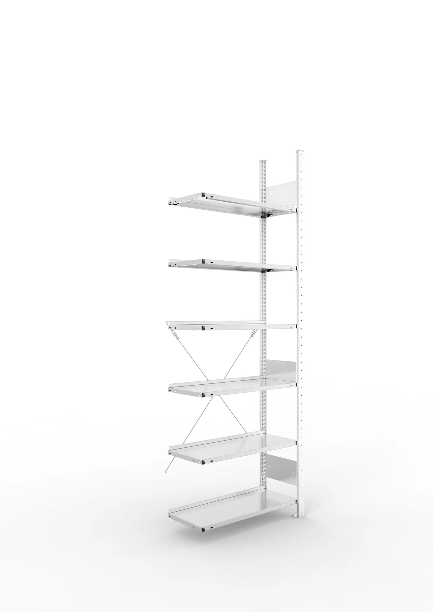 Compact boltless shelv. Add-on 2200 x 750 x 300 p re-galv