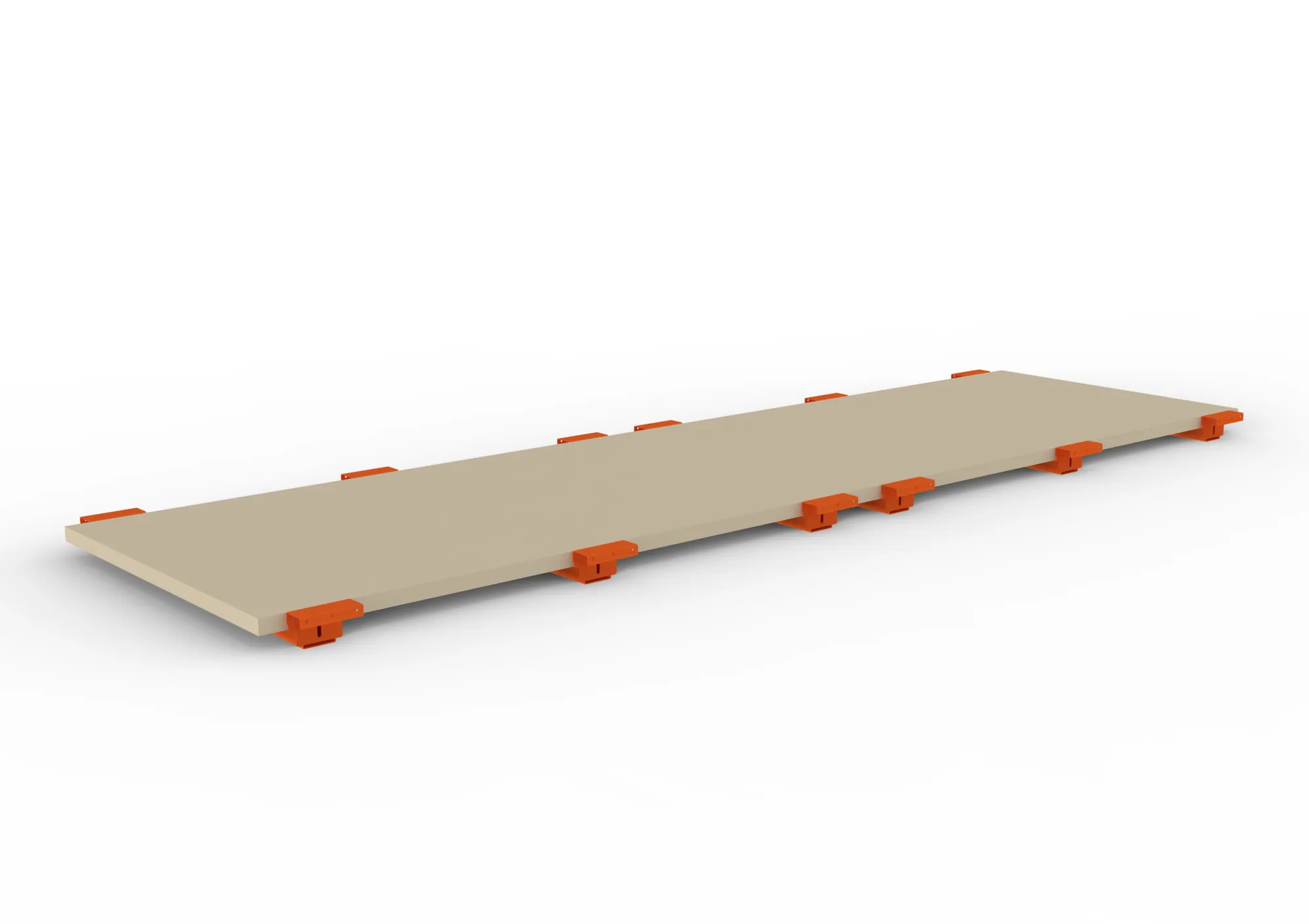 META MULTIPAL | Spanplattenboden 38 mm mit abgesetzten Tiefenauflagen | 3600 x 1100 mm