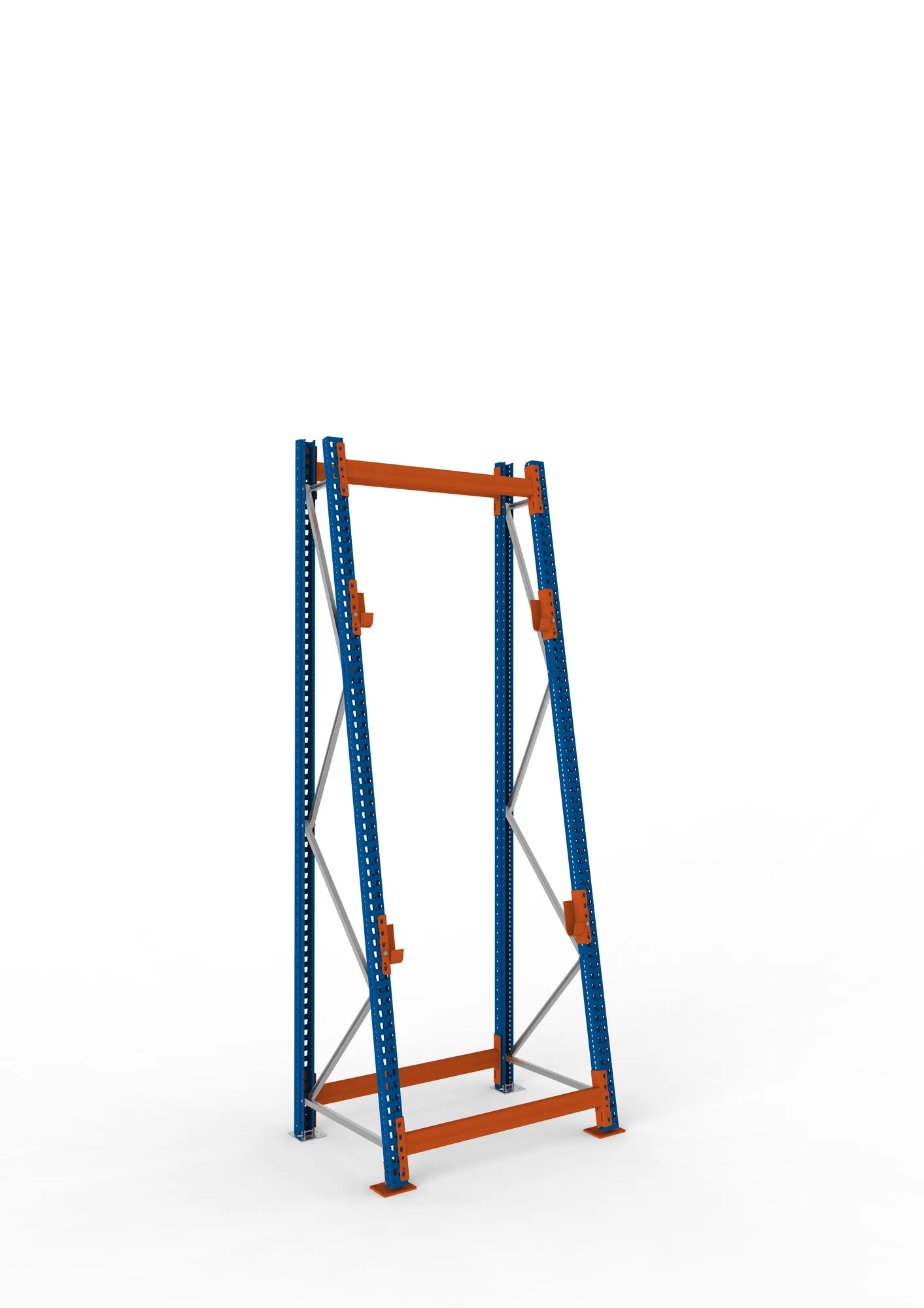 META MULTIPAL | Kabeltrommelregal | Grundregal | 3300 x 1100 x 900 mm | Feldlast 1500 kg | 2 Ebenen | Typ 3/A-Ständer | RAL 5010