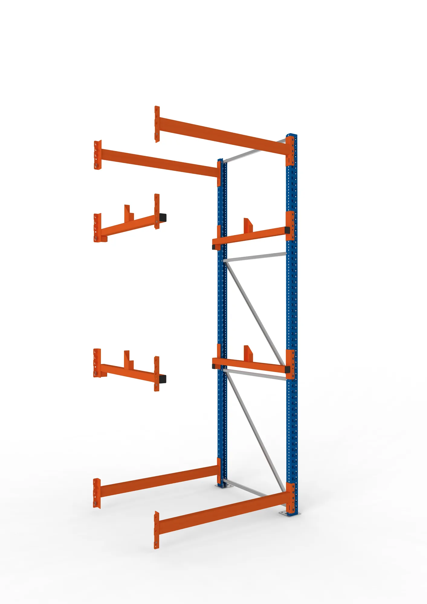 META MULTIPAL | Kabeltrommelregal | Anbauregal | 3300 x 1300 x 1100 mm | Feldlast 4000 kg | 2 Ebenen | Typ 1 | RAL 5010