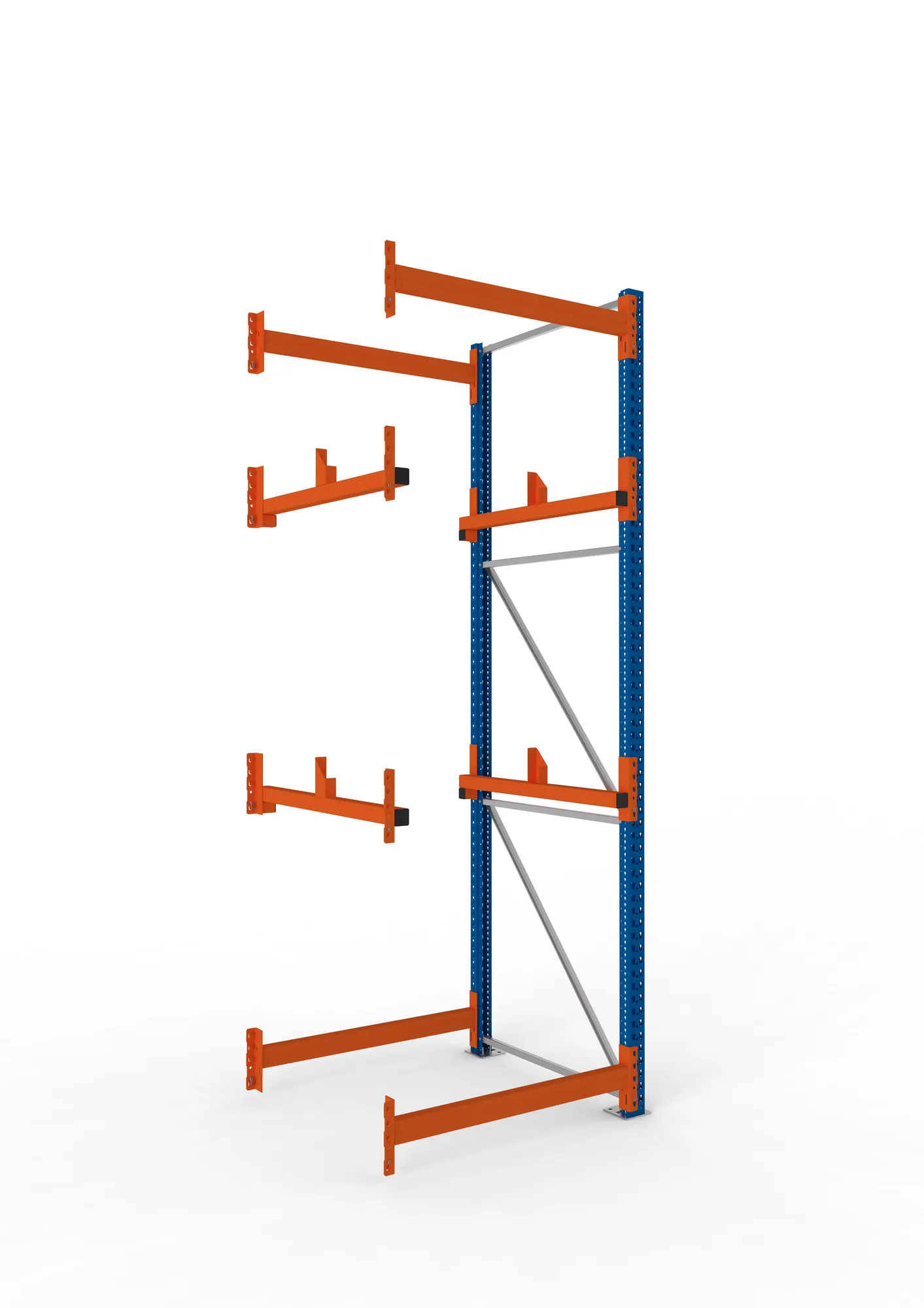 META MULTIPAL | Kabeltrommelregal | Anbauregal | 3300 x 1100 x 1100 mm | Feldlast 4000 kg | 2 Ebenen | Typ 1 | RAL 5010