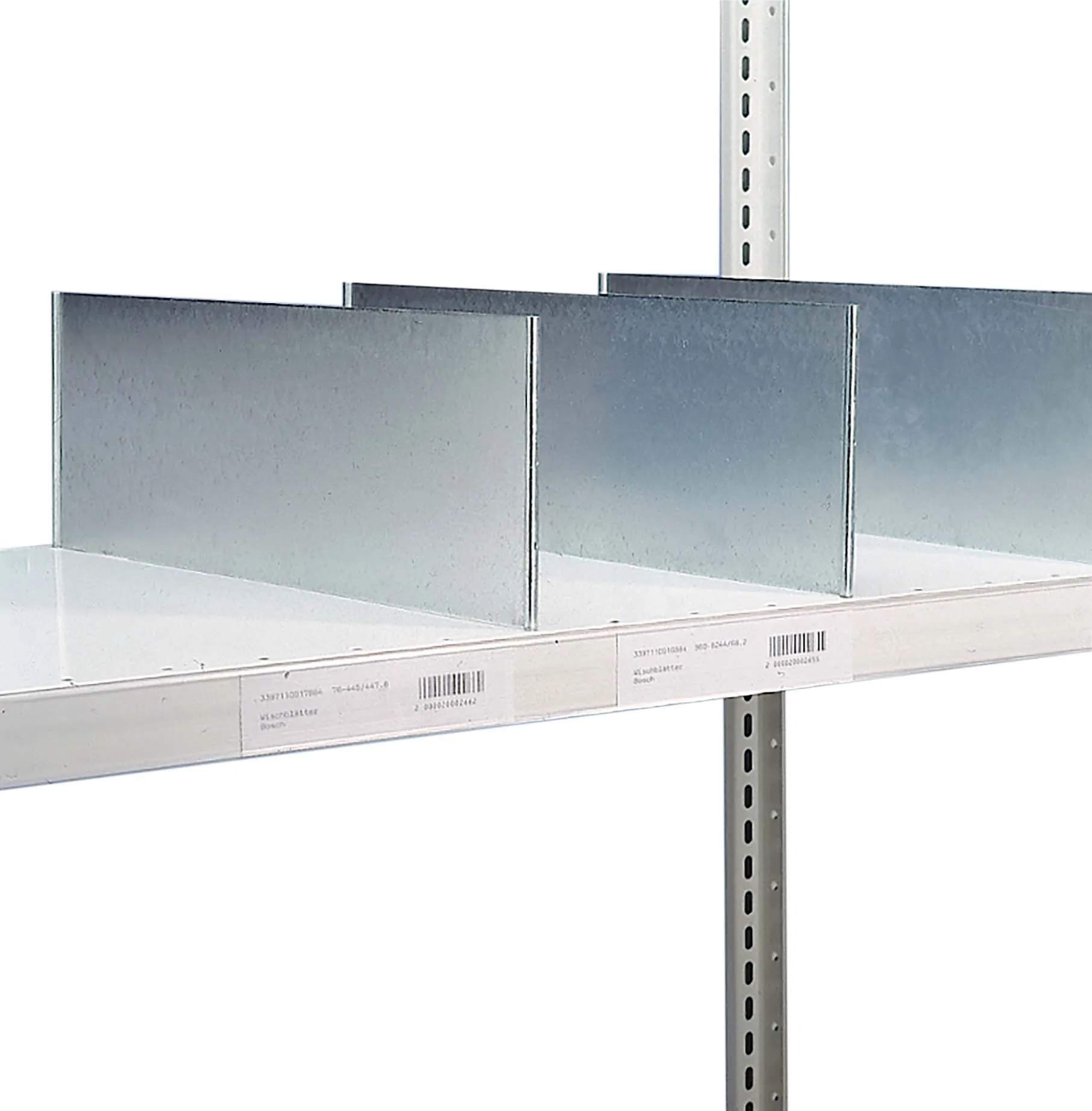 Label holder 950mm, white, hight 38mm, self-adhesive=tape centred, incapable for deep-freeze warehouse
