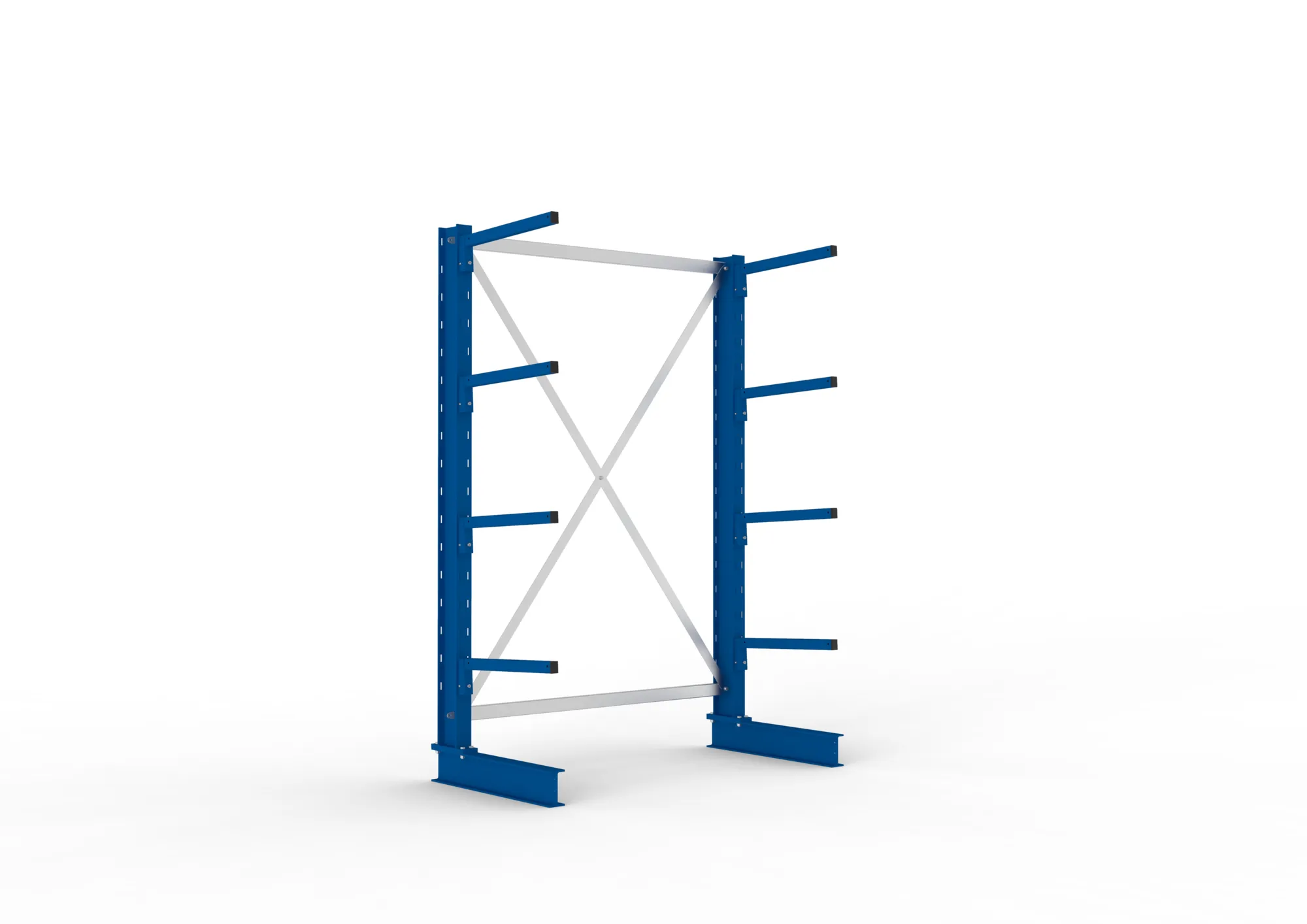 META MULTISTRONG L | Kragarmregal | Grundregal | 2000 x 1300 x 500 mm | Armlast 175 kg | einseitig | 4+1 Ebenen