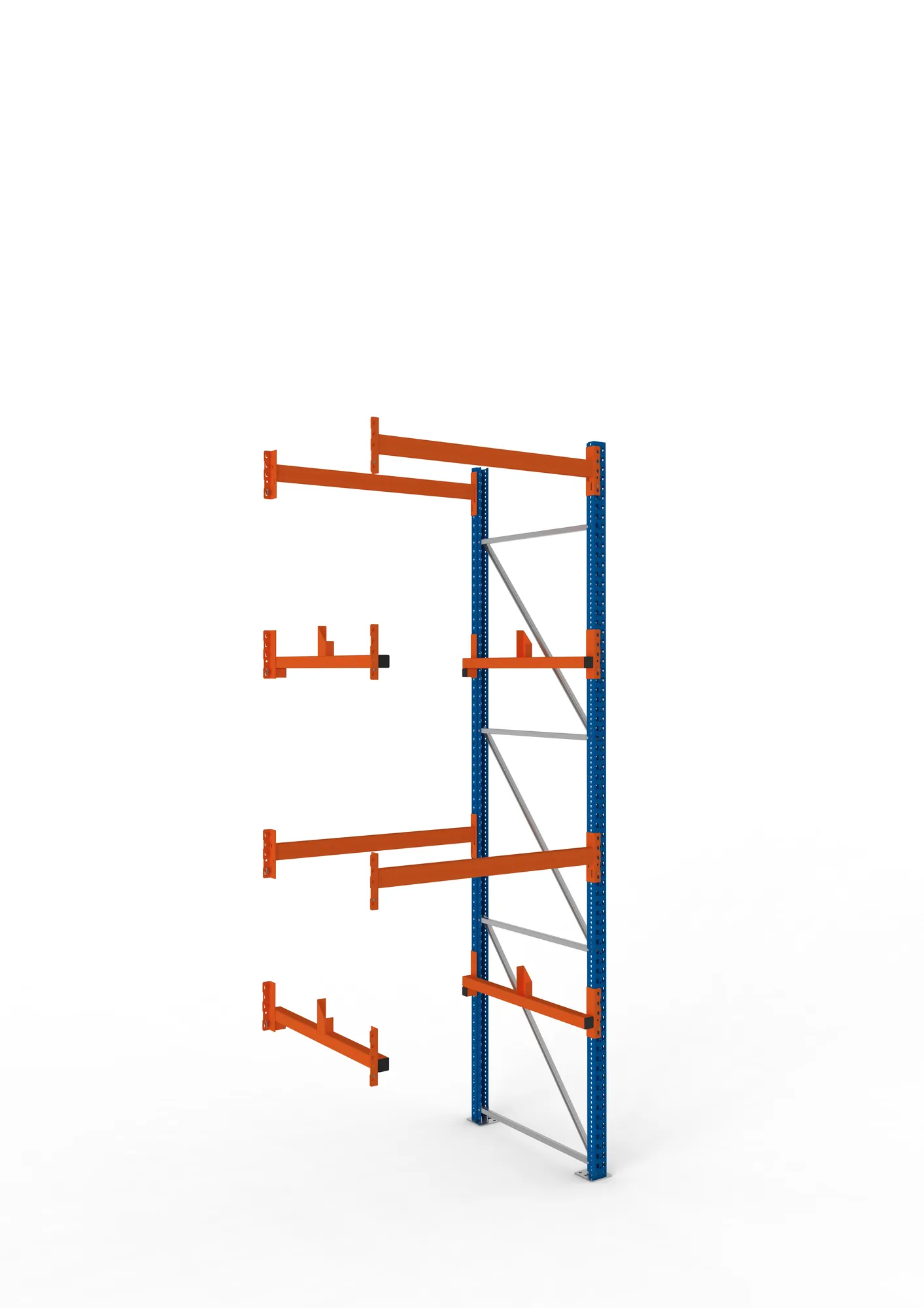 META MULTIPAL | Kabeltrommelregal | Anbauregal | 3800 x 1300 x 1100 mm | Feldlast 4000 kg | 2 Ebenen | Typ 1 | RAL 5010