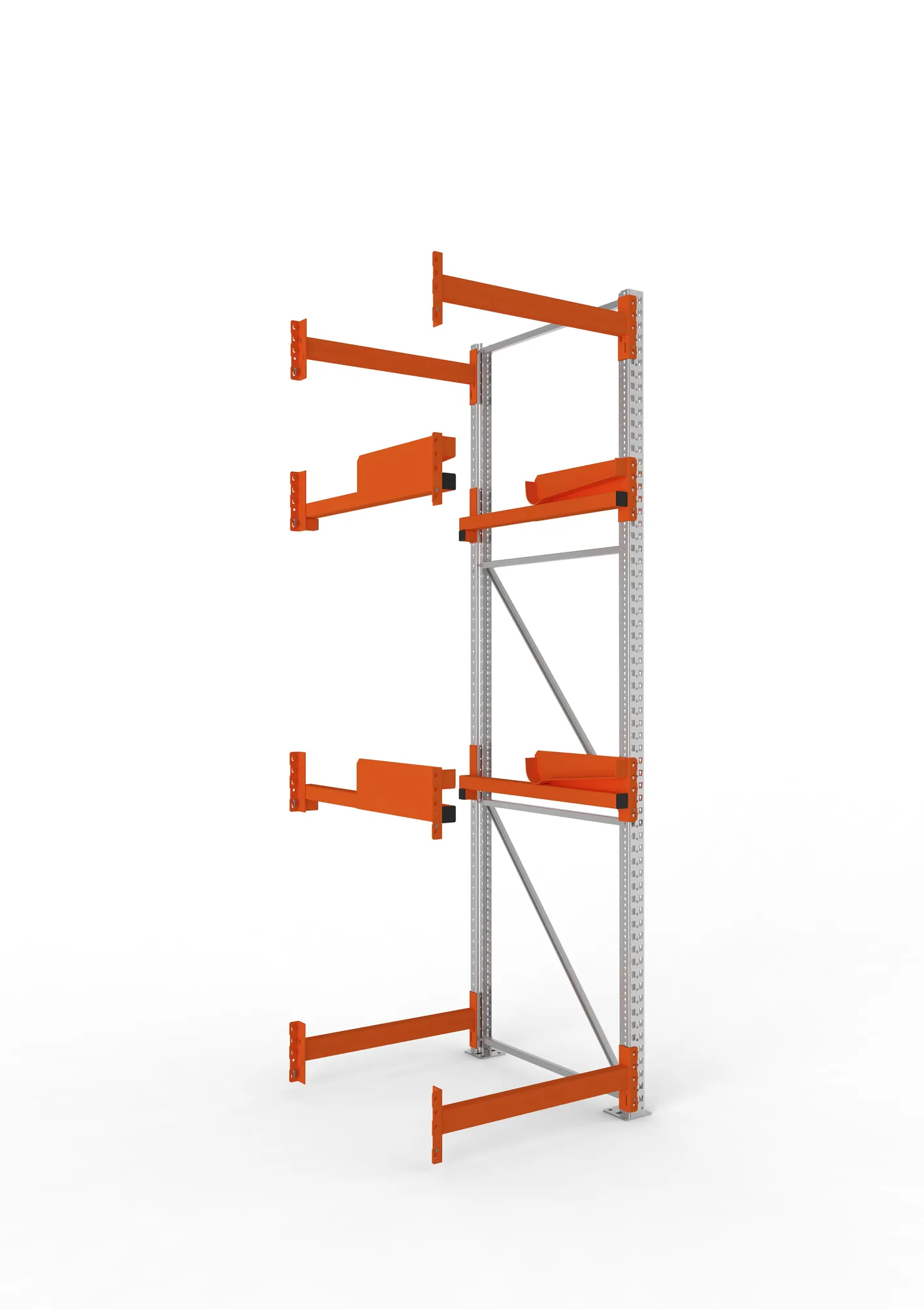 META MULTIPAL | Kabeltrommelregal | Anbauregal | 3300 x 900 x 1100 mm | Feldlast 4000 kg | 2 Ebenen | Typ 2 | verzinkt