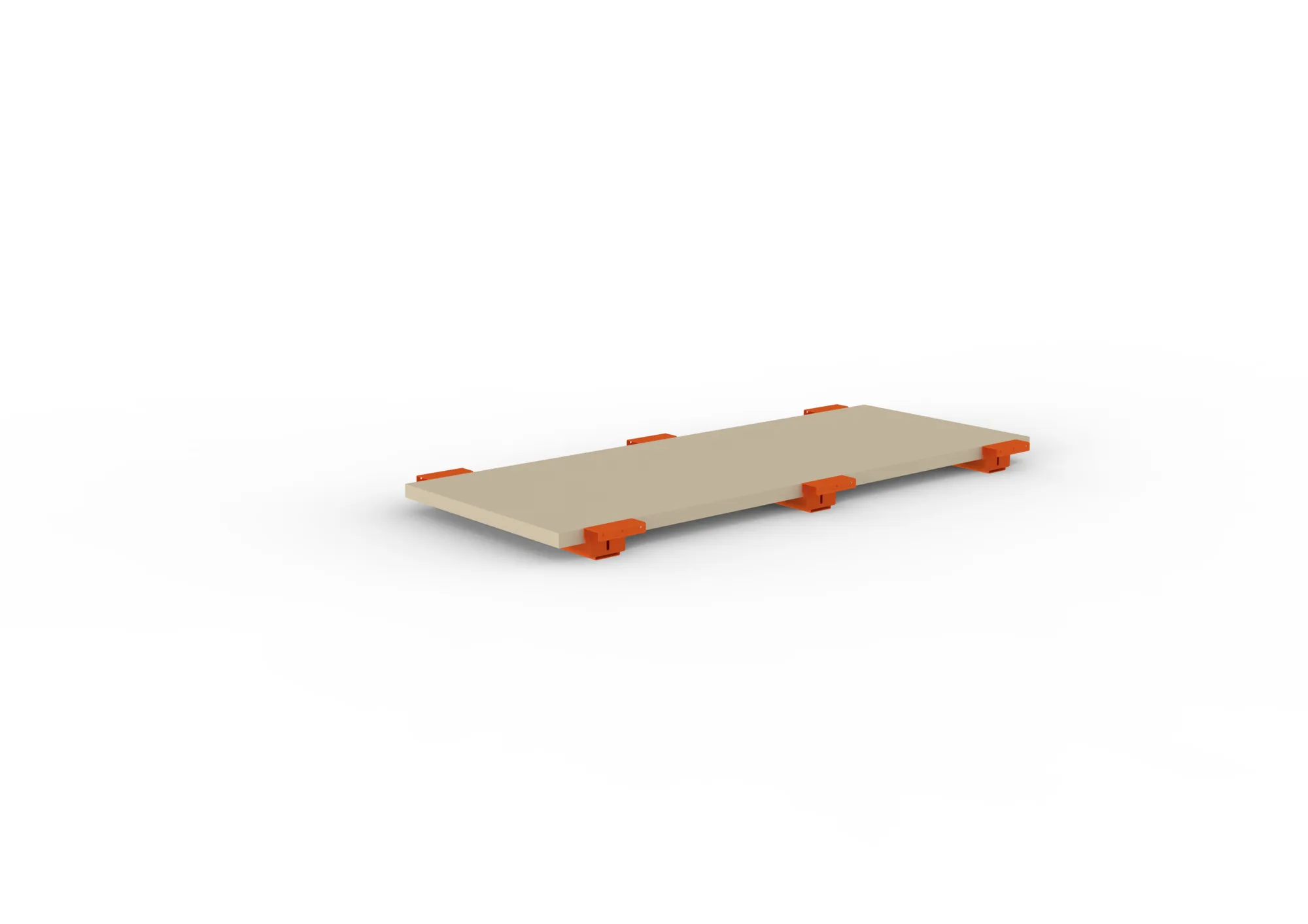 META MULTIPAL | Spanplattenboden 38 mm mit abgesetzten Tiefenauflagen | 1825 x 800 mm