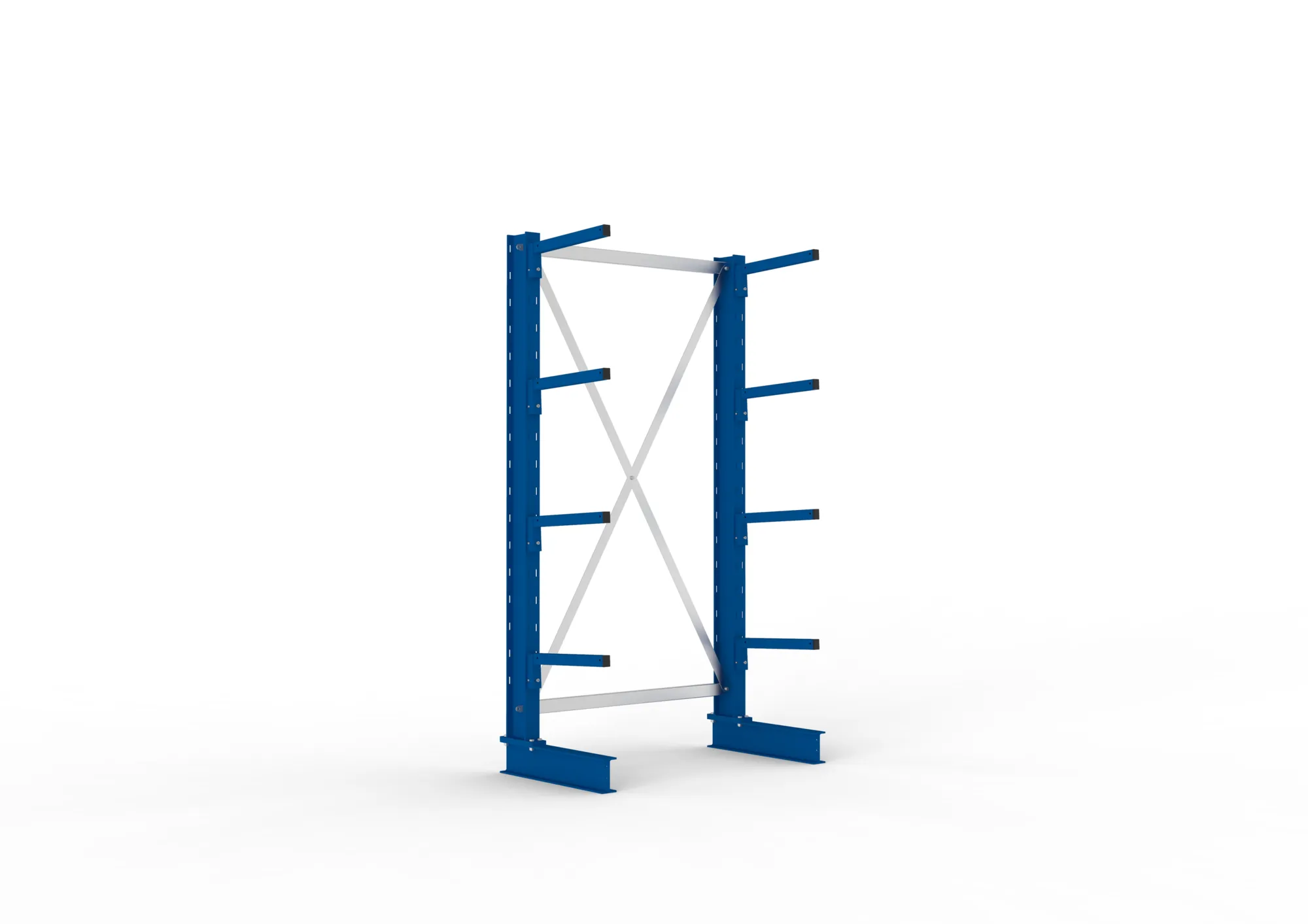 META MULTISTRONG L | Kragarmregal | Grundregal | 2000 x 1000 x 400 mm | Armlast 220 kg | einseitig | 4+1 Ebenen