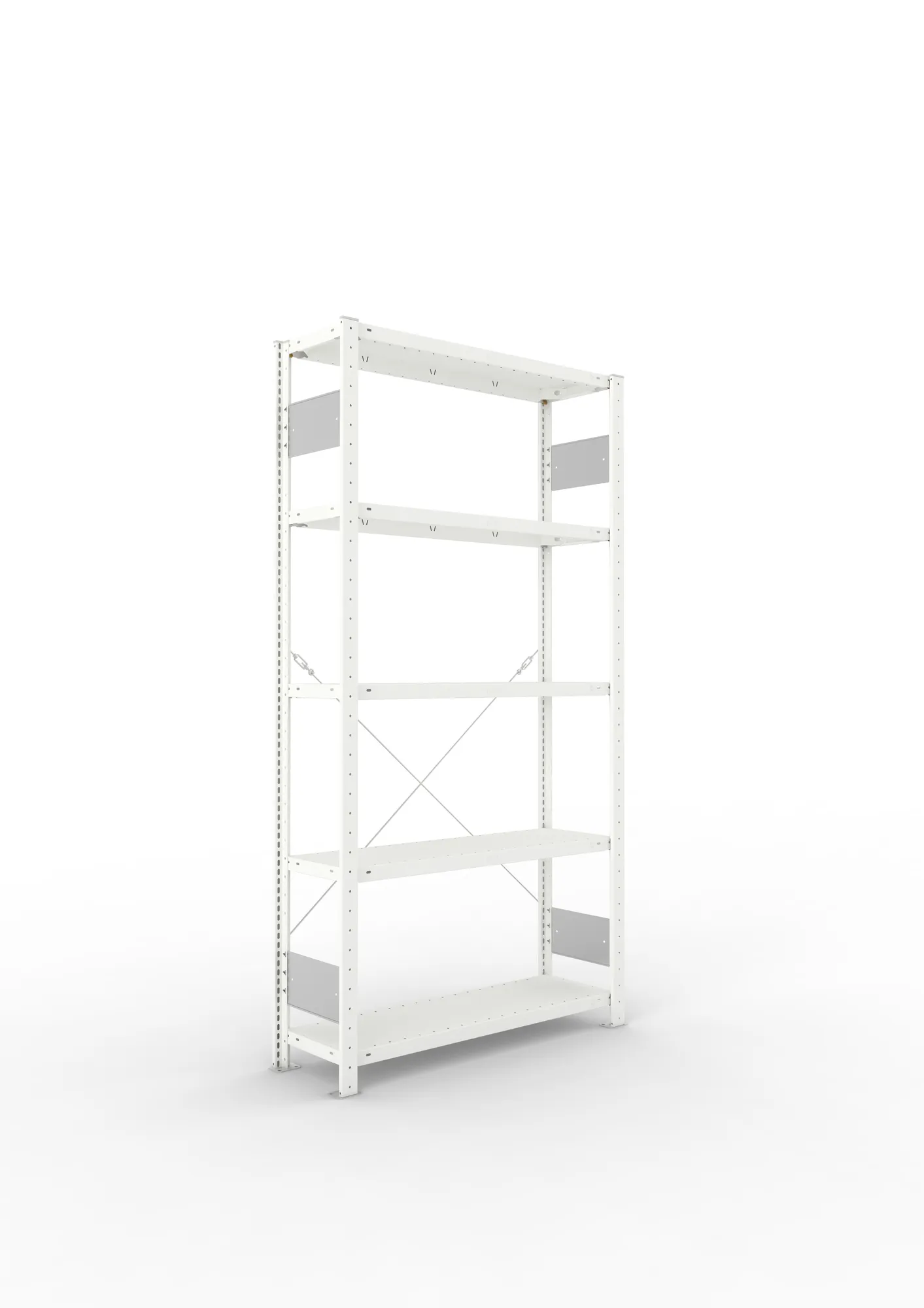 META CLIP S3 | Fachbodenregal | Grundregal | 2000 x 1000 x 300 mm | Fachlast 150 kg | 4+1 Ebenen | RAL 7035