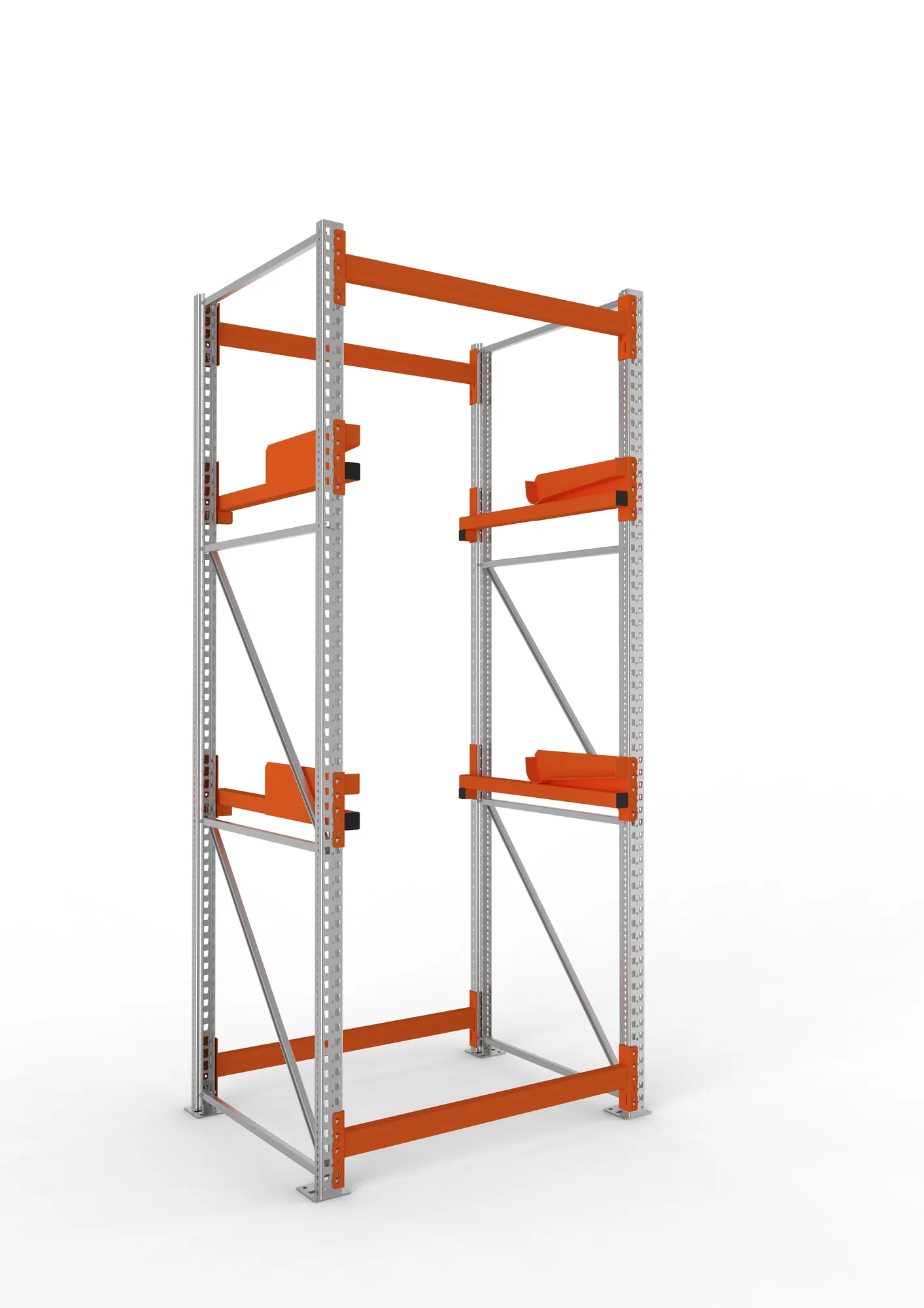 META MULTIPAL | Kabeltrommelregal | Grundregal | 3300 x 1300 x 1100 mm | Feldlast 4000 kg | 2 Ebenen | Typ 2 | verzinkt