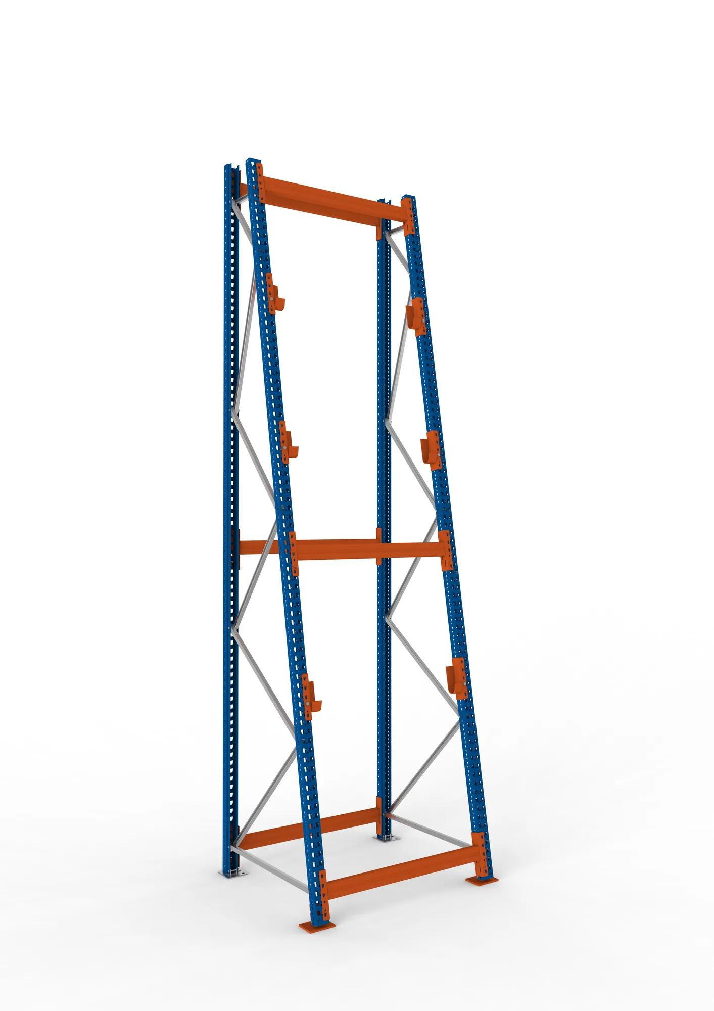 META MULTIPAL | Kabeltrommelregal | Grundregal | 4400 x 1100 x 1100 mm | Feldlast 2250 kg | 3 Ebenen | Typ 3/A-Ständer | RAL 5010