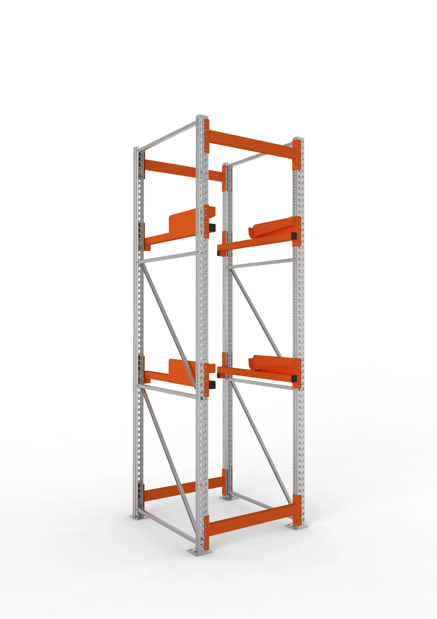META MULTIPAL | Kabeltrommelregal | Grundregal | 3300 x 900 x 1100 mm | Feldlast 4000 kg | 2 Ebenen | Typ 2 | verzinkt