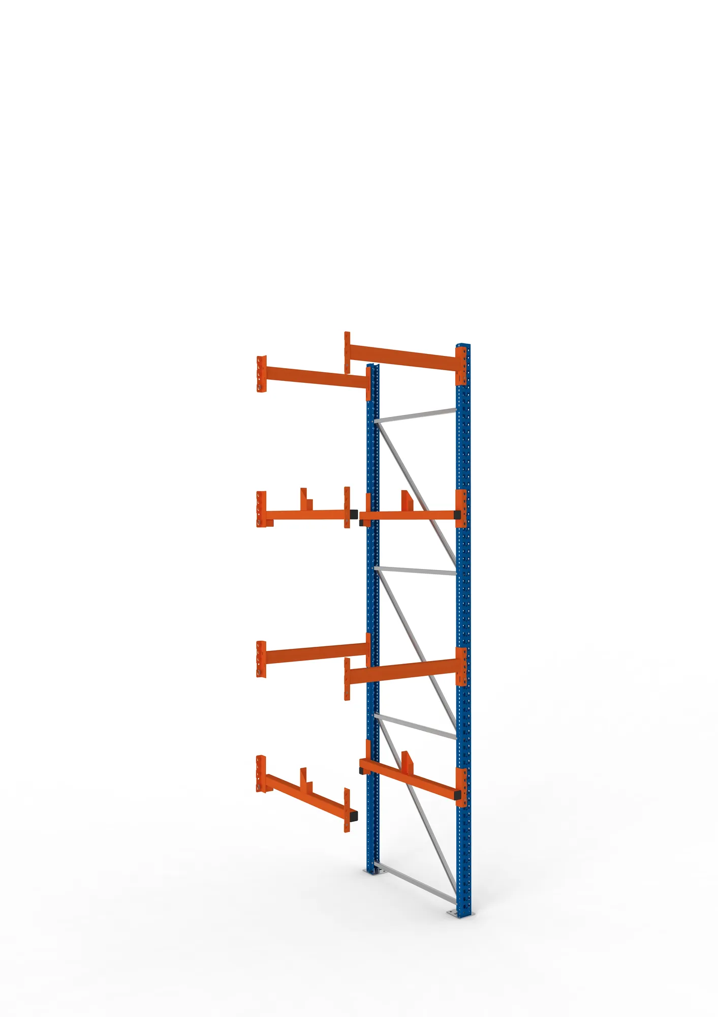 META MULTIPAL | Kabeltrommelregal | Anbauregal | 3800 x 900 x 1100 mm | Feldlast 4000 kg | 2 Ebenen | Typ 1 | RAL 5010