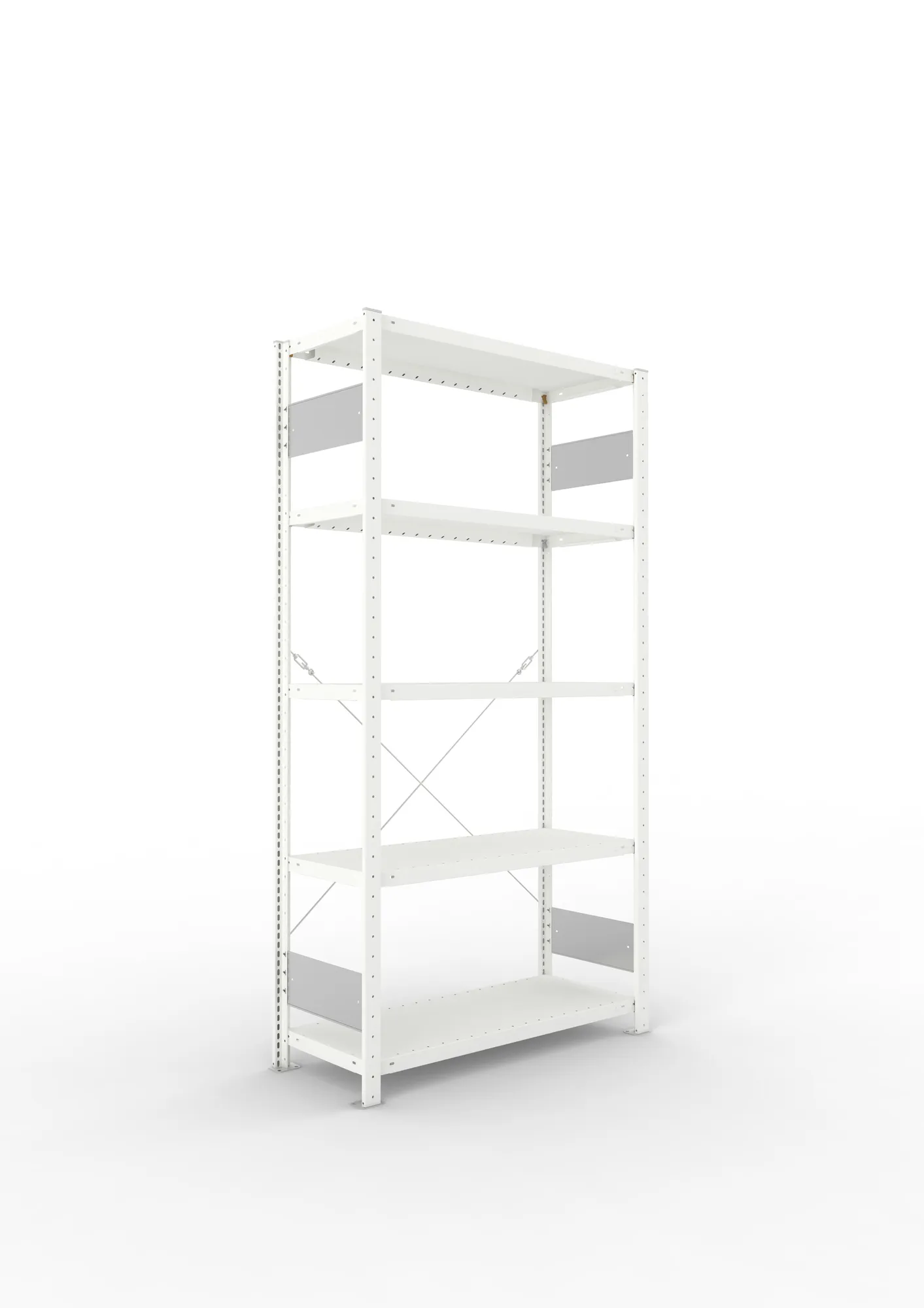 META CLIP S3 | Fachbodenregal | Grundregal | 2000 x 1000 x 400 mm | Fachlast 230 kg | 4+1 Ebenen | RAL 7035