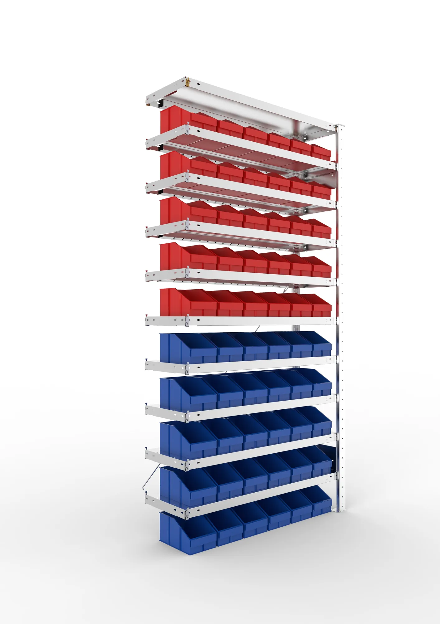Quick S3 shelv. Add-on 2000 x 1000 x 300 pre-galv . with plastic bins