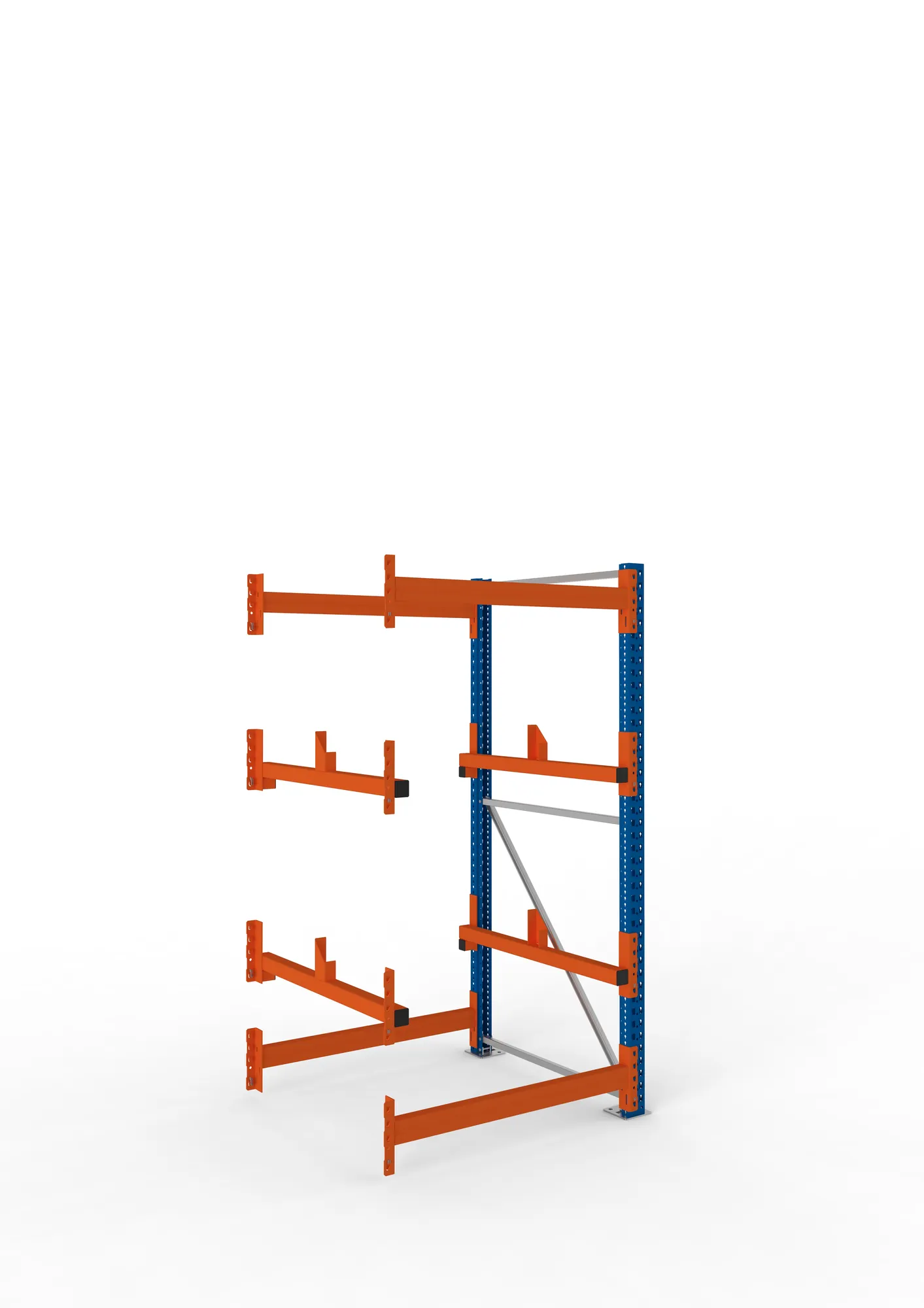 META MULTIPAL | Kabeltrommelregal | Anbauregal | 2200 x 1100 x 1100 mm | Feldlast 4000 kg | 2 Ebenen | Typ 1 | RAL 5010
