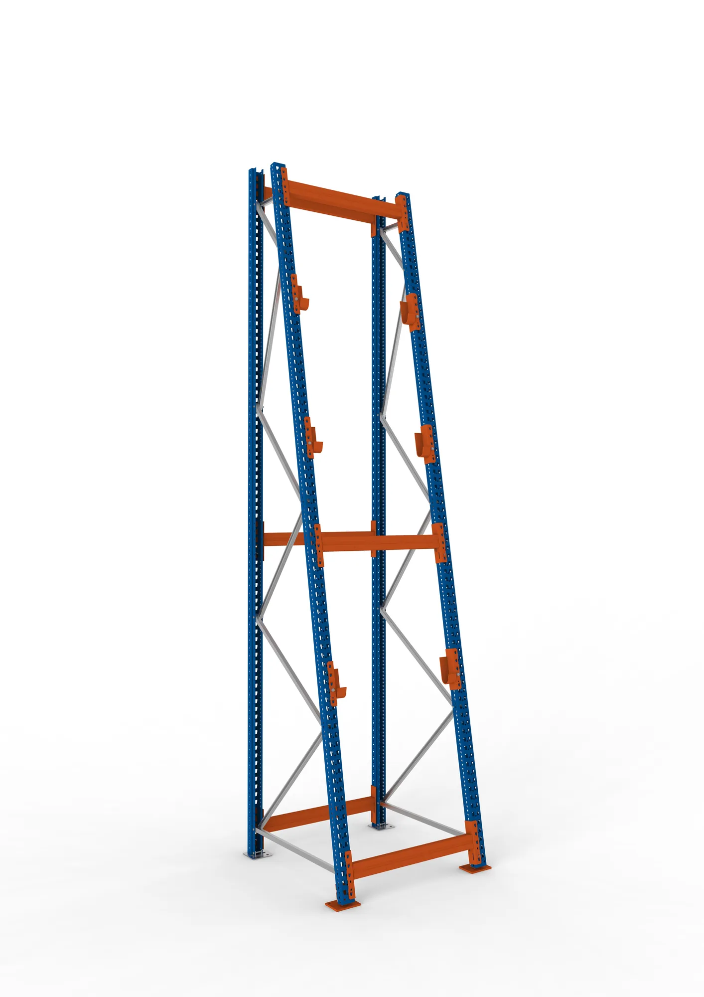 META MULTIPAL | Kabeltrommelregal | Grundregal | 4400 x 900 x 1100 mm | Feldlast 2250 kg | 3 Ebenen | Typ 3/A-Ständer | RAL 5010
