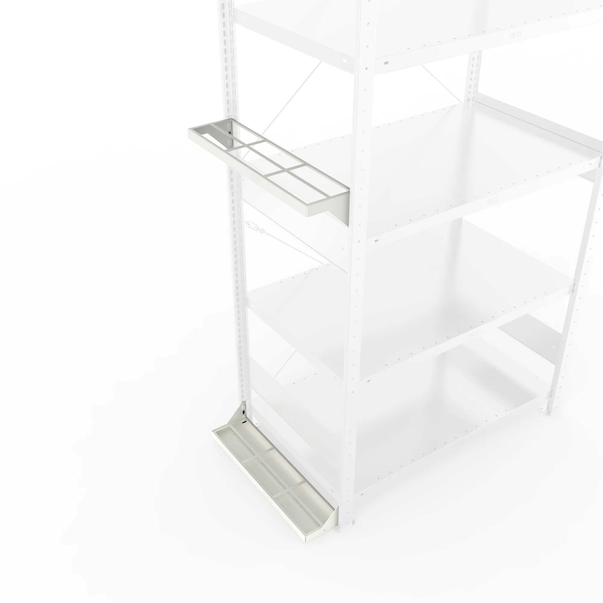 META CLIP threaded rods holder 600 x 150 mm, surface RAL 7035