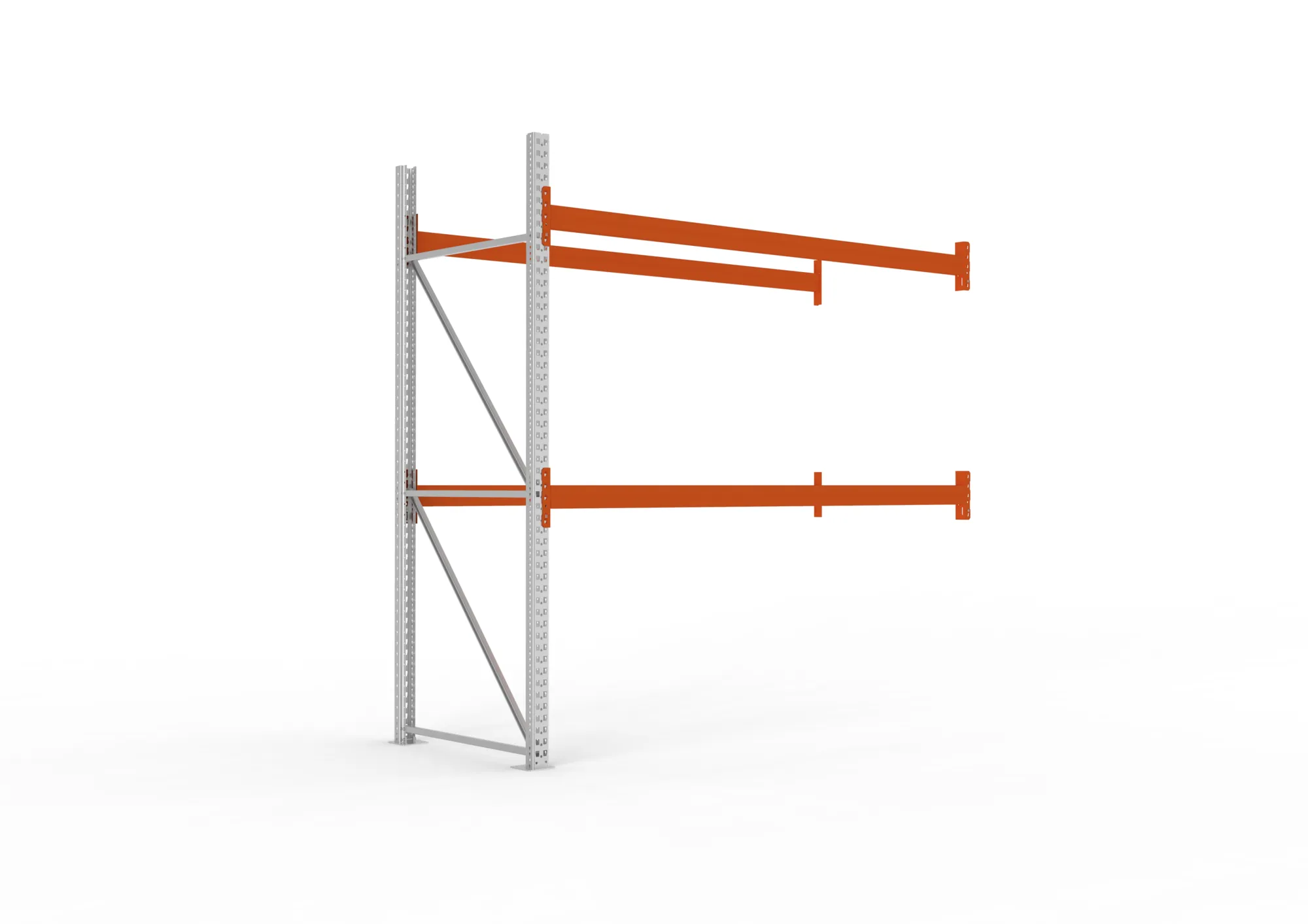 META MULTIPAL | Palettenregal | Anbauregal | 2700 x 2700 x 1100 mm | Fachlast 780 kg | 3 Ebenen | 9 Paletten | verzinkt