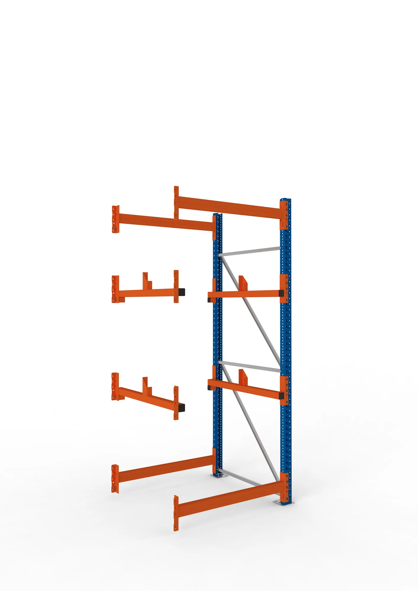 META MULTIPAL | Kabeltrommelregal | Anbauregal | 2700 x 1100 x 1100 mm | Feldlast 4000 kg | 2 Ebenen | Typ 1 | RAL 5010