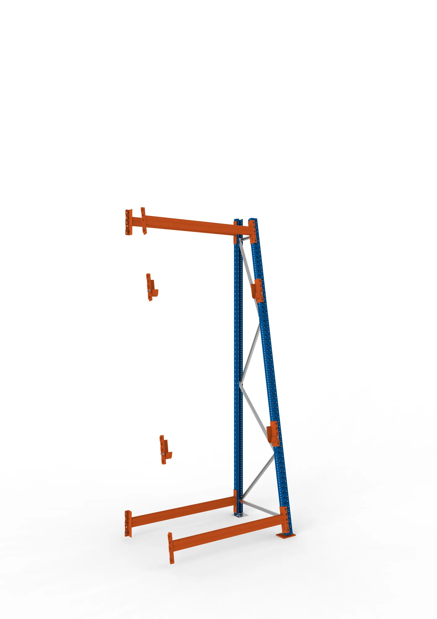 META MULTIPAL | Kabeltrommelregal | Anbauregal | 3300 x 1300 x 900 mm | Feldlast 1500 kg | 2 Ebenen | Typ 3/A-Ständer | RAL 5010
