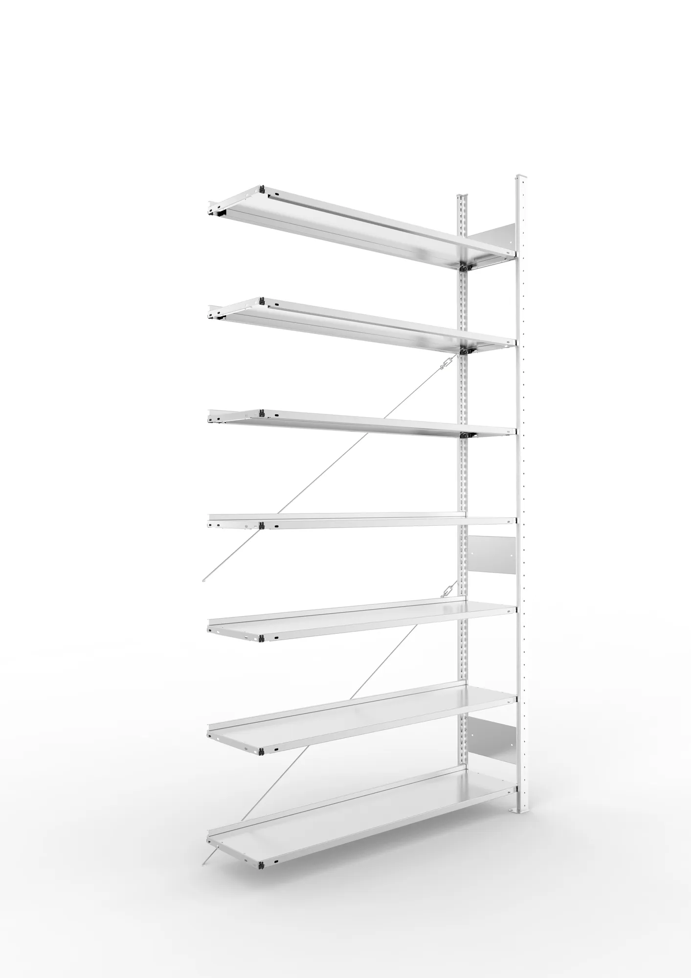 Compact boltless shelv. Add-on 2500 x 1250 x 300 pre-galv
