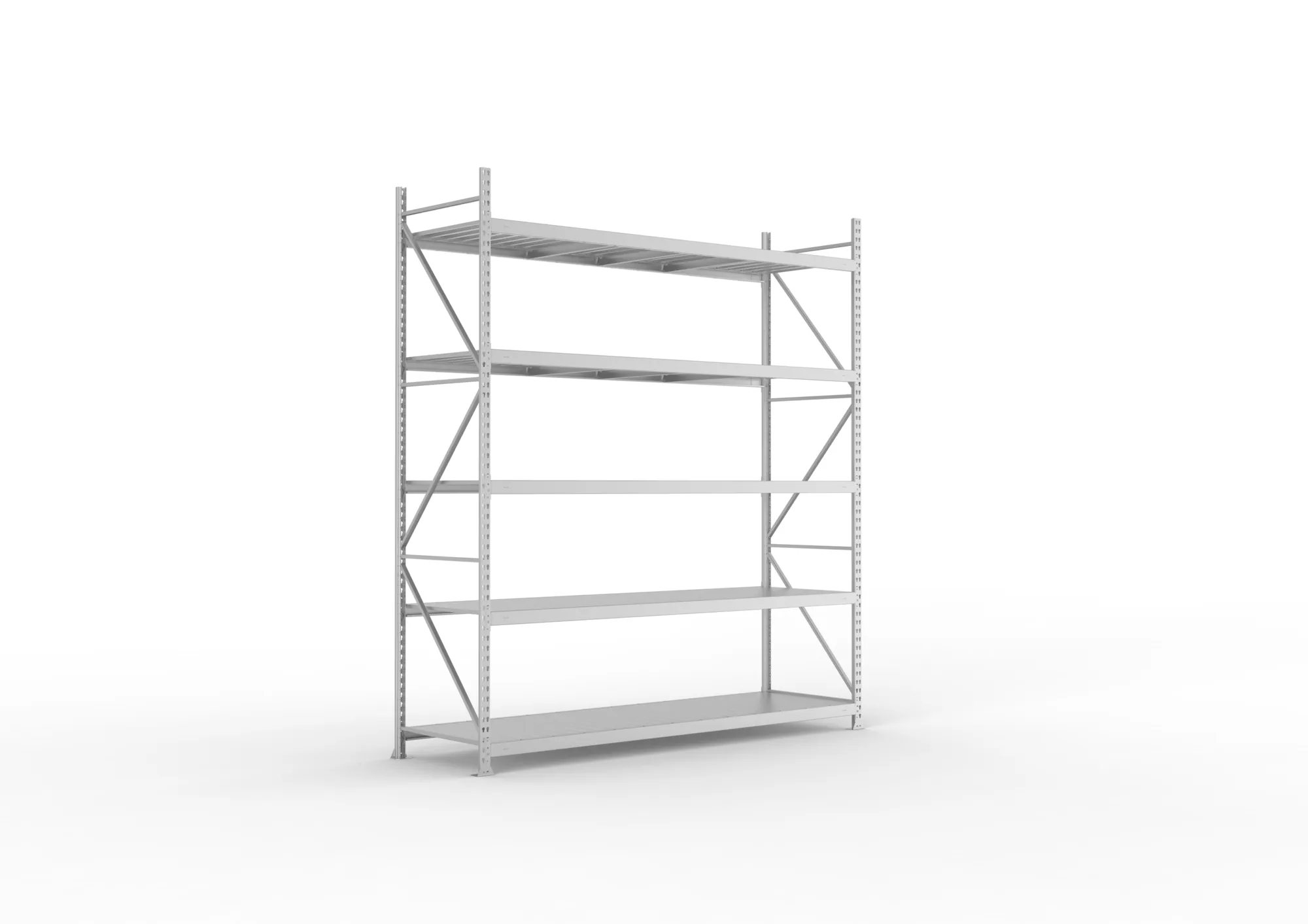 META MINI-RACK Weitspannregal | Grundregal | 3000 x 2600 x 800 mm | Fachlast 490 kg | Stahlpaneelböden | 5 Ebenen
