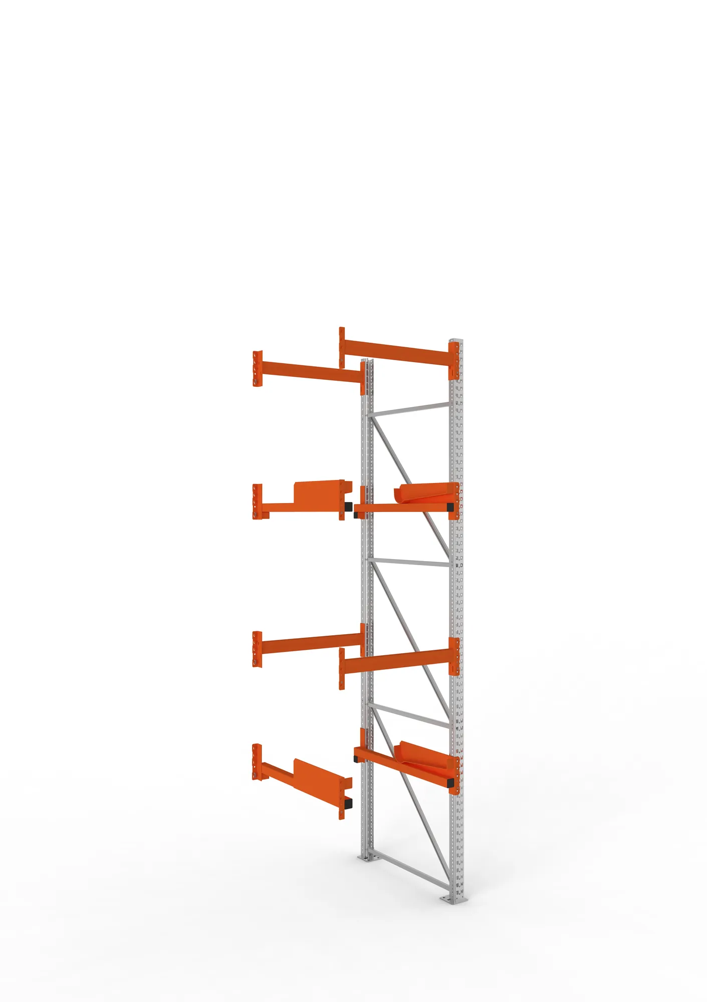 META MULTIPAL | Kabeltrommelregal | Anbauregal | 3800 x 900 x 1100 mm | Feldlast 4000 kg | 2 Ebenen | Typ 2 | RAL 5010