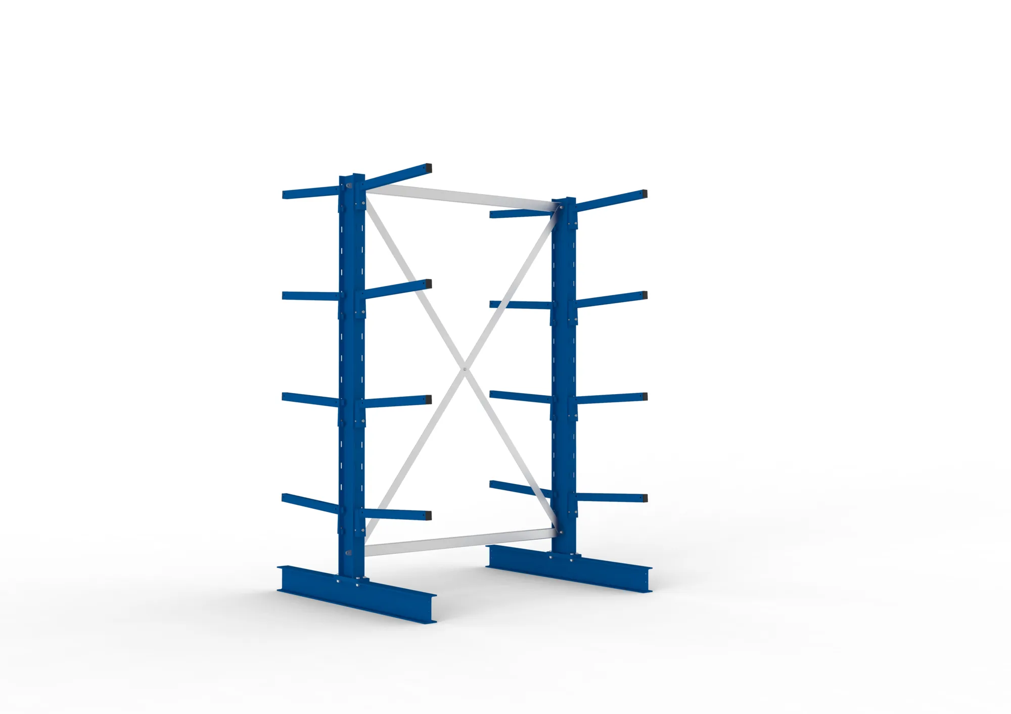 META MULTISTRONG L | Kragarmregal | Grundregal | 2000 x 1300 x 500 mm | Armlast 175 kg | doppelseitig | 4+1 Ebenen