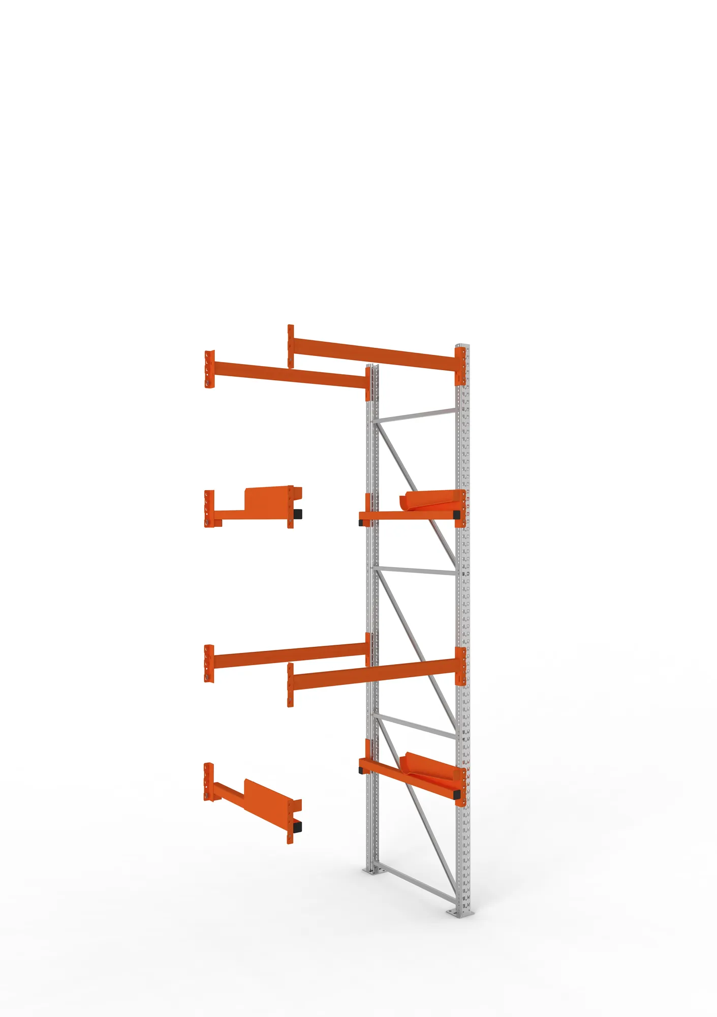 META MULTIPAL | Kabeltrommelregal | Anbauregal | 3800 x 1300 x 1100 mm | Feldlast 4000 kg | 2 Ebenen | Typ 2 | verzinkt