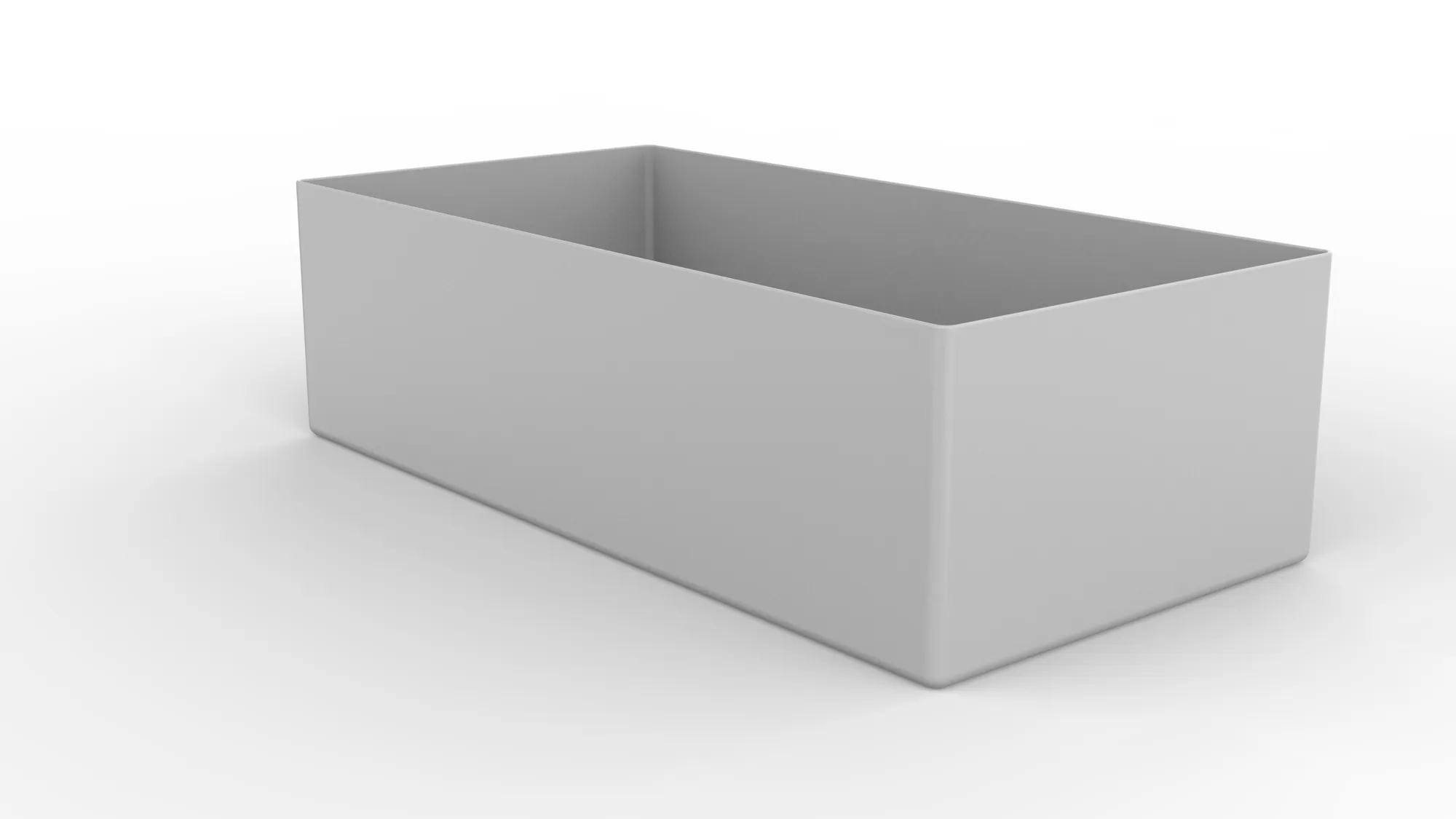 Quick drawer plastic inset box 5 - 108x216x63 grey