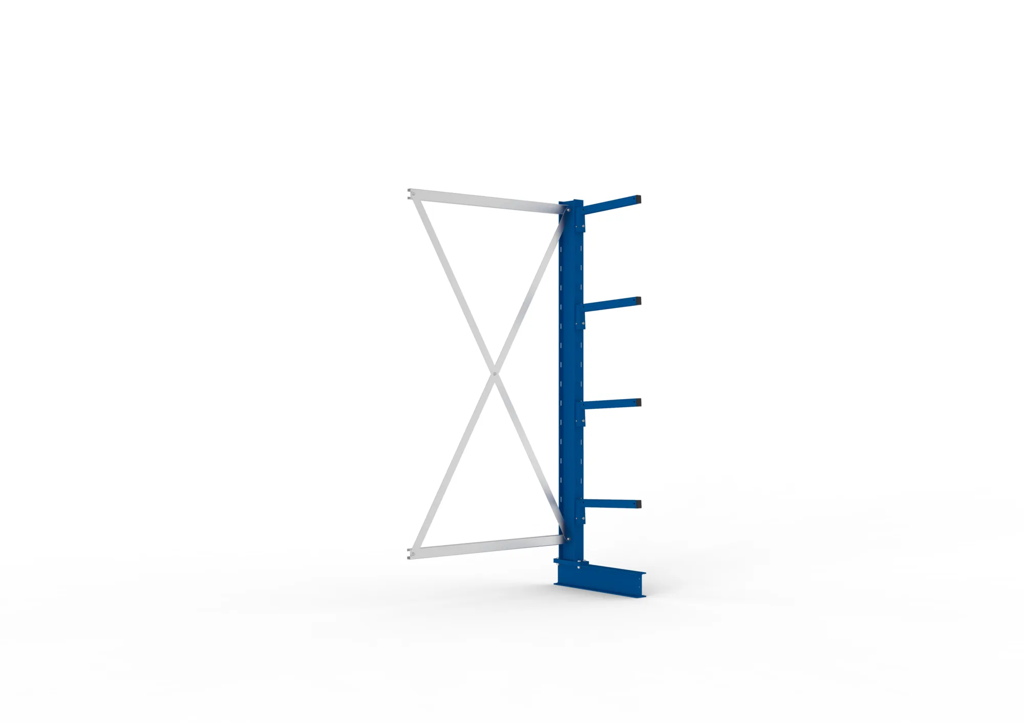 META MULTISTRONG L | Kragarmregal | Anbauregal | 2000 x 1000 x 400 mm | Armlast 220 kg | einseitig | 4+1 Ebenen