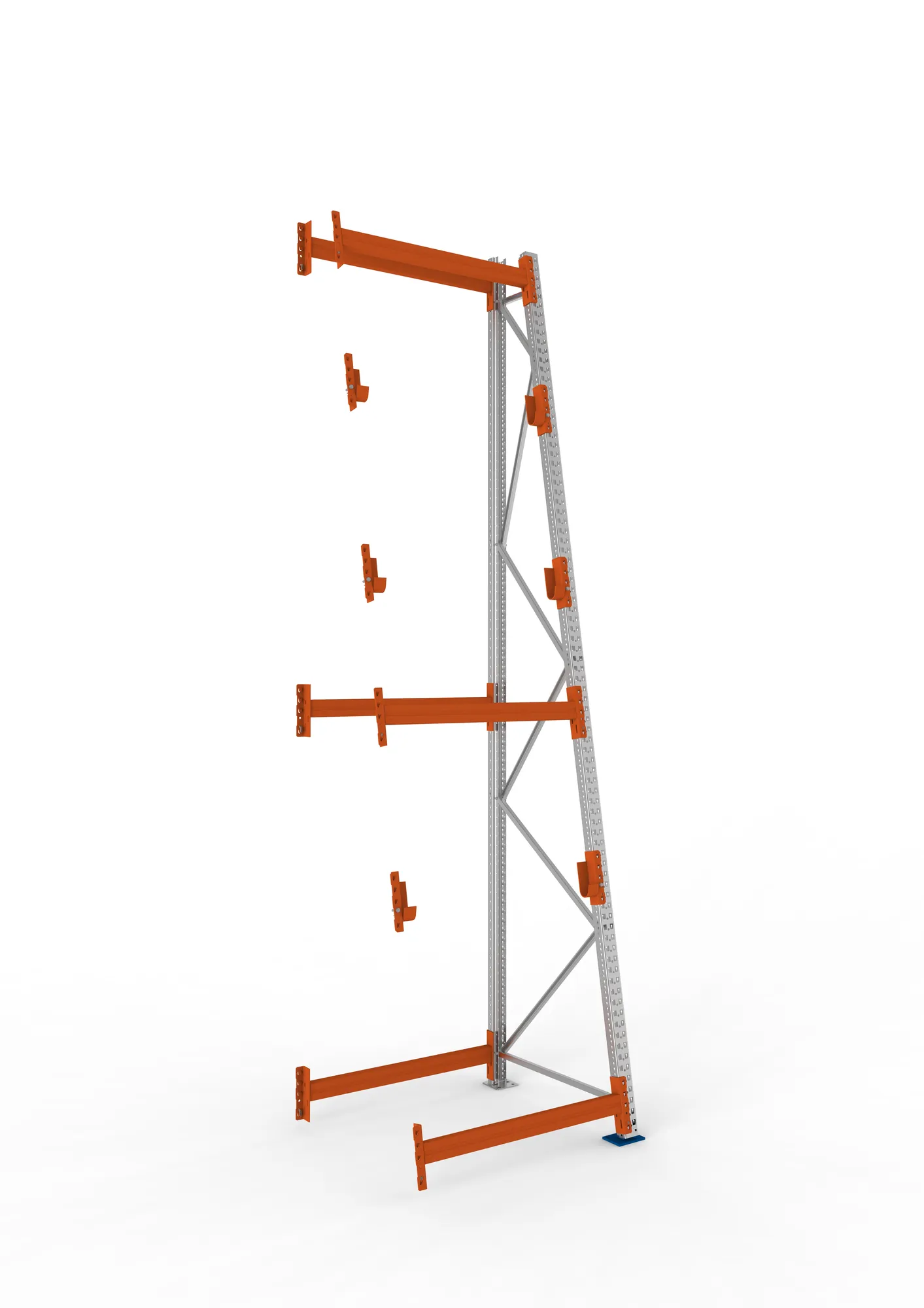 META MULTIPAL | Kabeltrommelregal | Anbauregal | 4400 x 1100 x 1100 mm | Feldlast 2250 kg | 3 Ebenen | Typ 3/A-Ständer | verzinkt