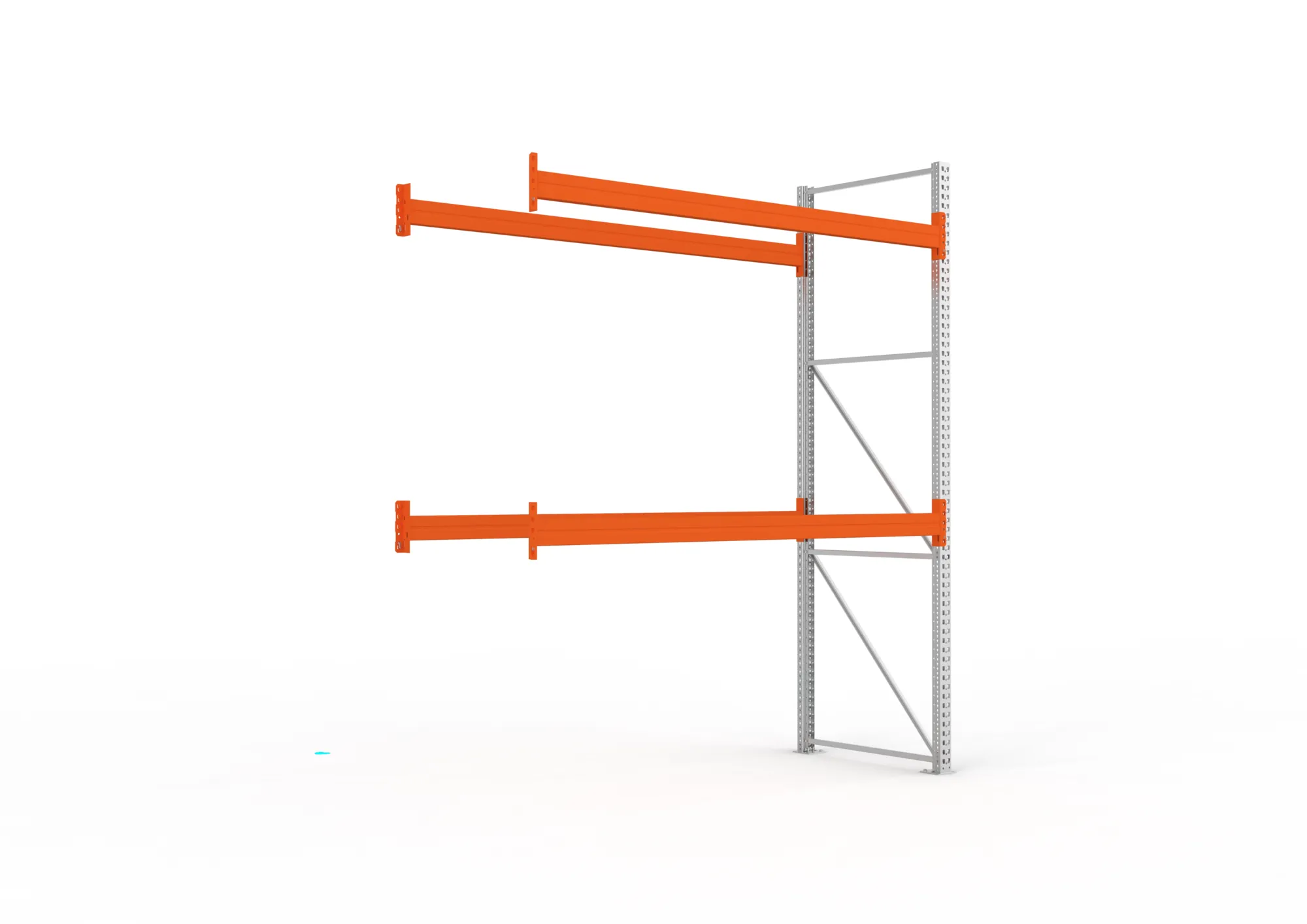 META MULTIPAL | Palettenregal | Anbauregal | 3300 x 2700 x 1100 mm | Fachlast 980 kg | 3 Ebenen | 9 Paletten | verzinkt