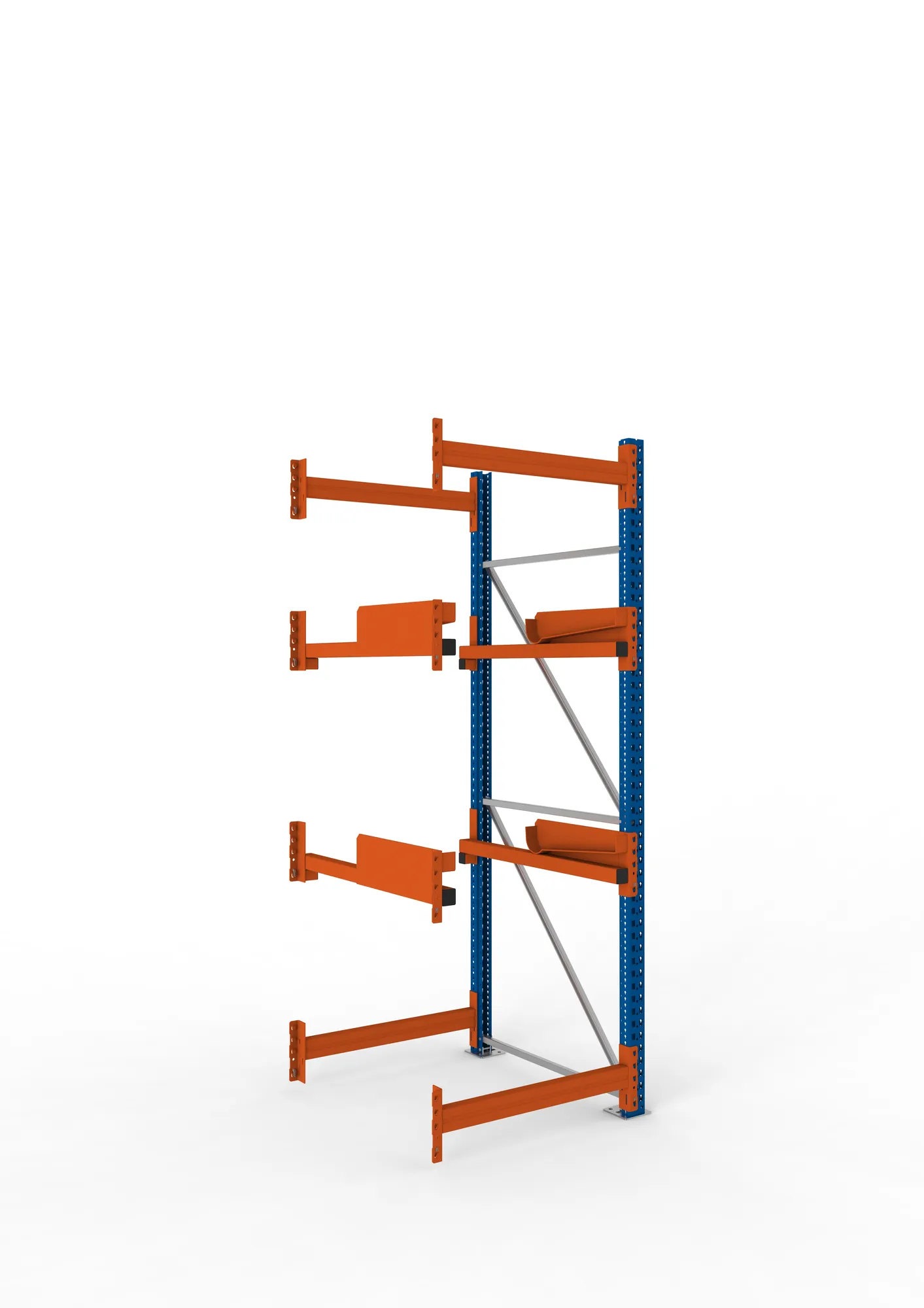 META MULTIPAL | Kabeltrommelregal | Anbauregal | 2700 x 900 x 1100 mm | Feldlast 4000 kg | 2 Ebenen | Typ 2 | RAL 5010