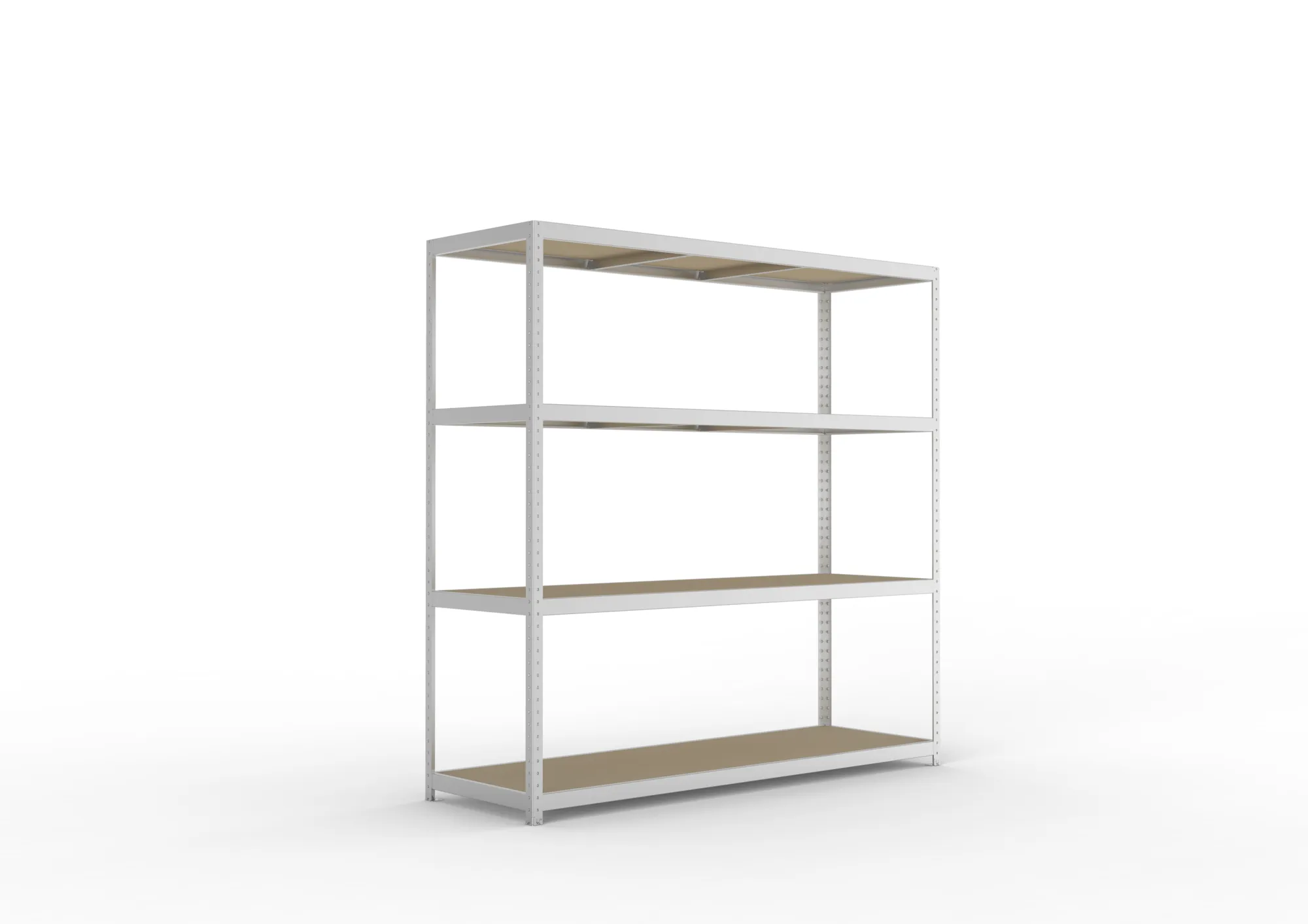 META SPEED-RACK Weitspannregal | Komplettregal | 2470 x 2500 x 800 mm | Fachlast 400 kg | Spanplattenböden | 4 Ebenen
