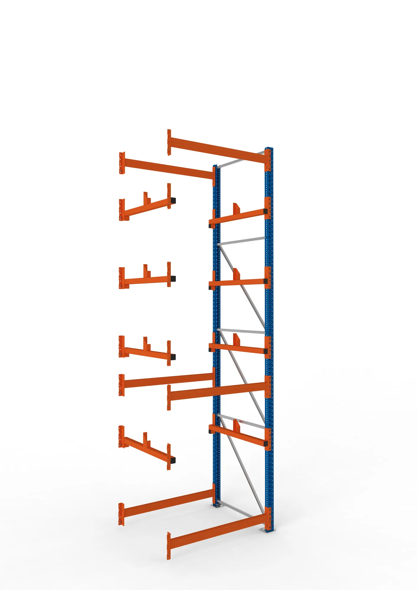 META MULTIPAL | Kabeltrommelregal | Anbauregal | 4400 x 1300 x 1100 mm | Feldlast 5500 kg | 2 Ebenen | Typ 1 | RAL 5010