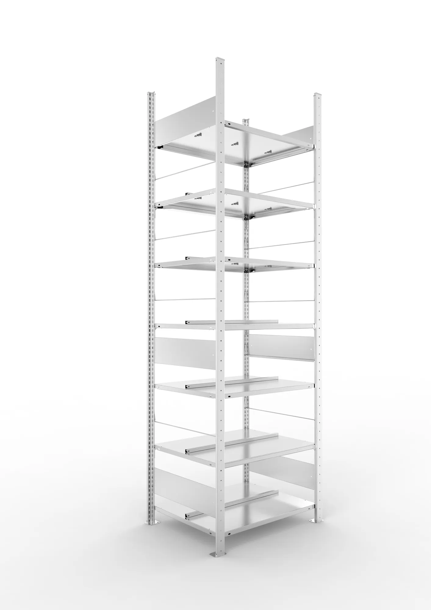 S3 Compact boltless shelv. St 7xshelv. 2500x750x60 0 galv