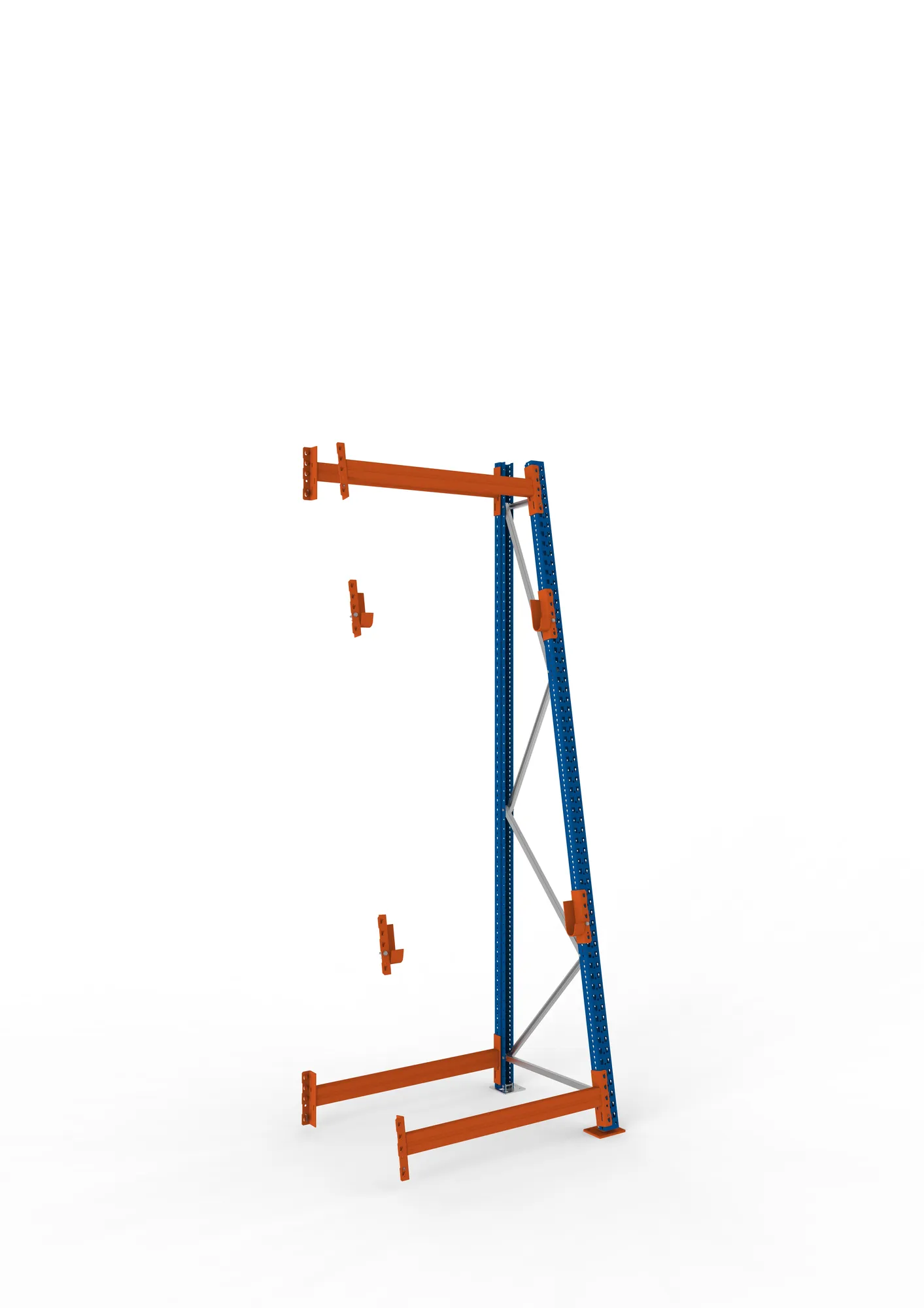 META MULTIPAL | Kabeltrommelregal | Anbauregal | 3300 x 1100 x 900 mm | Feldlast 1500 kg | 2 Ebenen | Typ 3/A-Ständer | RAL 5010