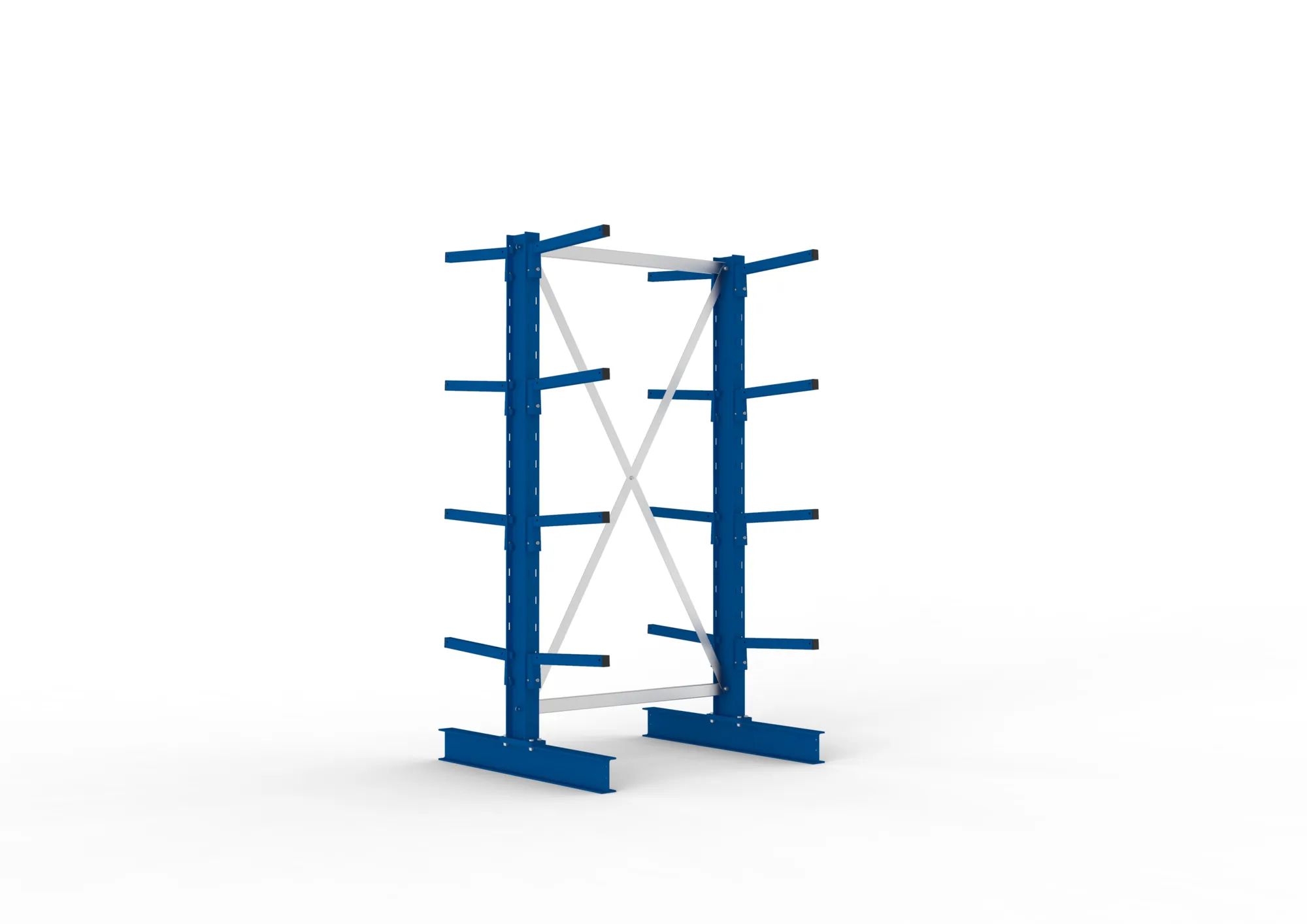 META MULTISTRONG L | Kragarmregal | Grundregal | 2000 x 1000 x 400 mm | Armlast 220 kg | doppelseitig | 4+1 Ebenen