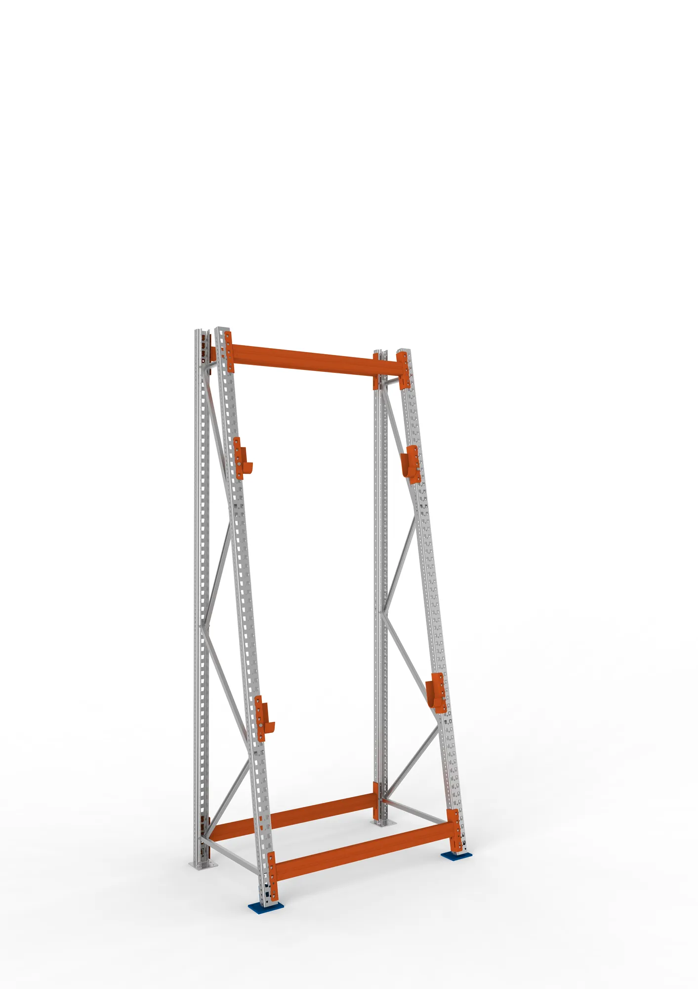 META MULTIPAL | Kabeltrommelregal | Grundregal | 3300 x 1300 x 900 mm | Feldlast 1500 kg | 2 Ebenen | Typ 3/A-Ständer | verzinkt