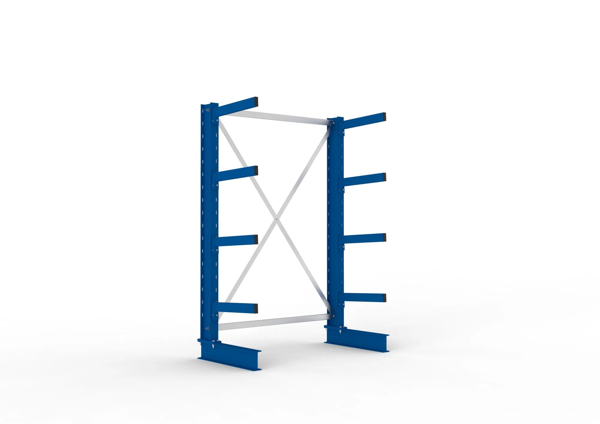 META MULTISTRONG M | Kragarmregal | Grundregal | 2000 x 1300 x 500 mm | Armlast 430 kg | einseitig | 4+1 Ebenen