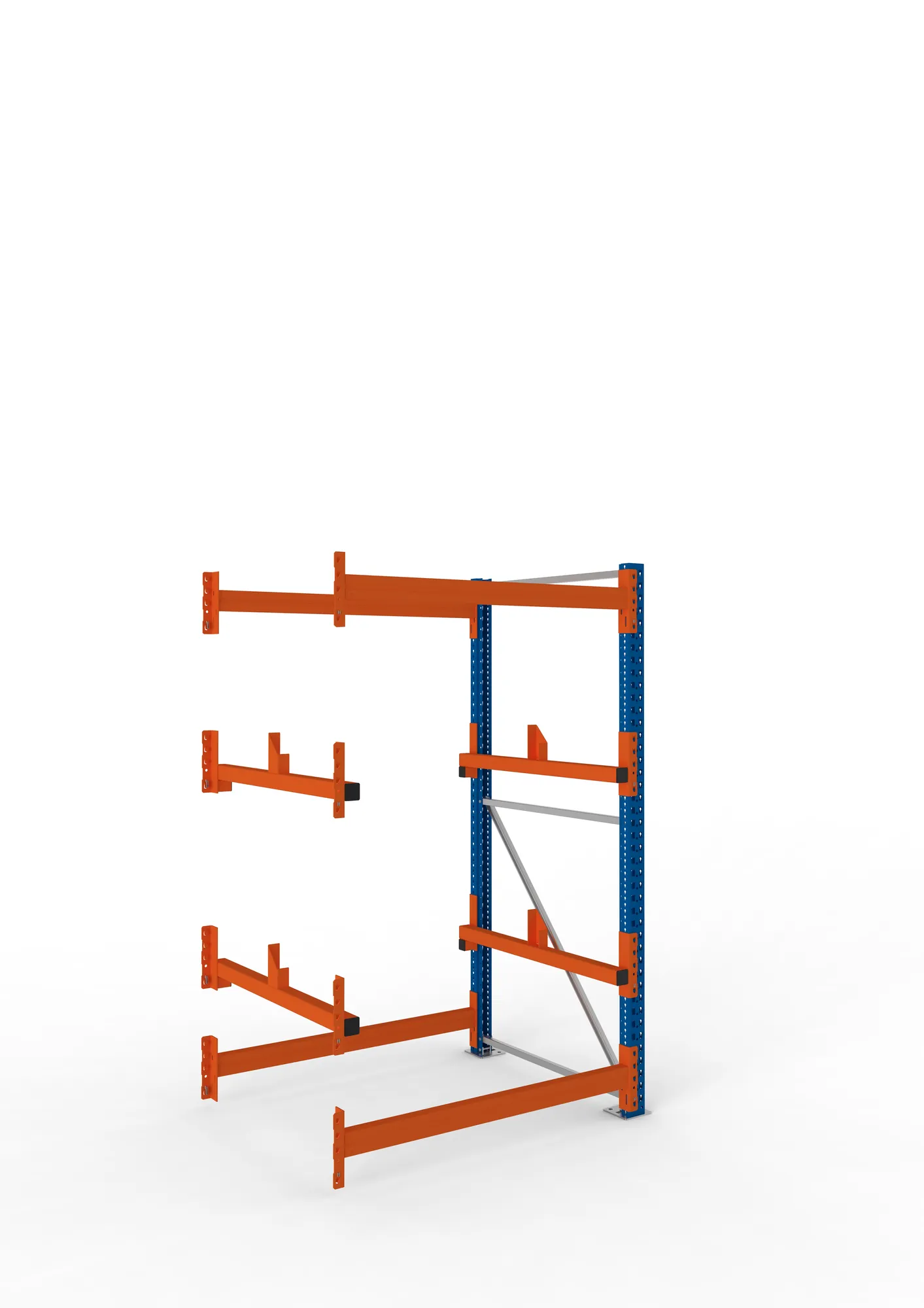 META MULTIPAL | Kabeltrommelregal | Anbauregal | 2200 x 1300 x 1100 mm | Feldlast 4000 kg | 2 Ebenen | Typ 1 | RAL 5010